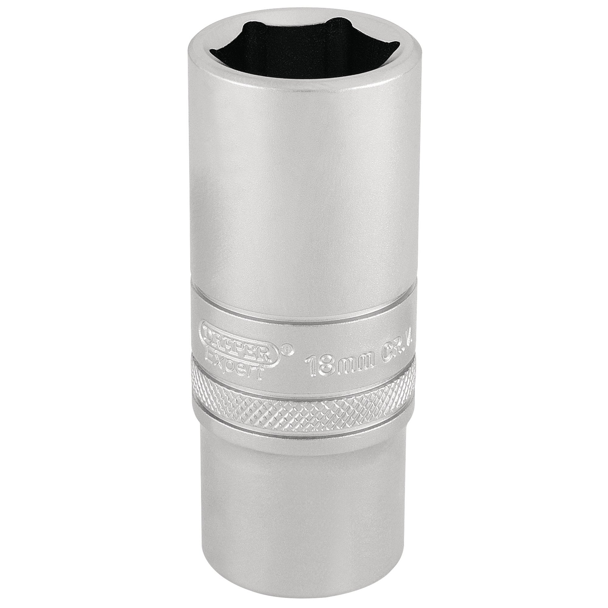 Draper-HI-TORQ®-6-Point-Deep-Socket,-3/8"-Sq.-Dr.,-18mm