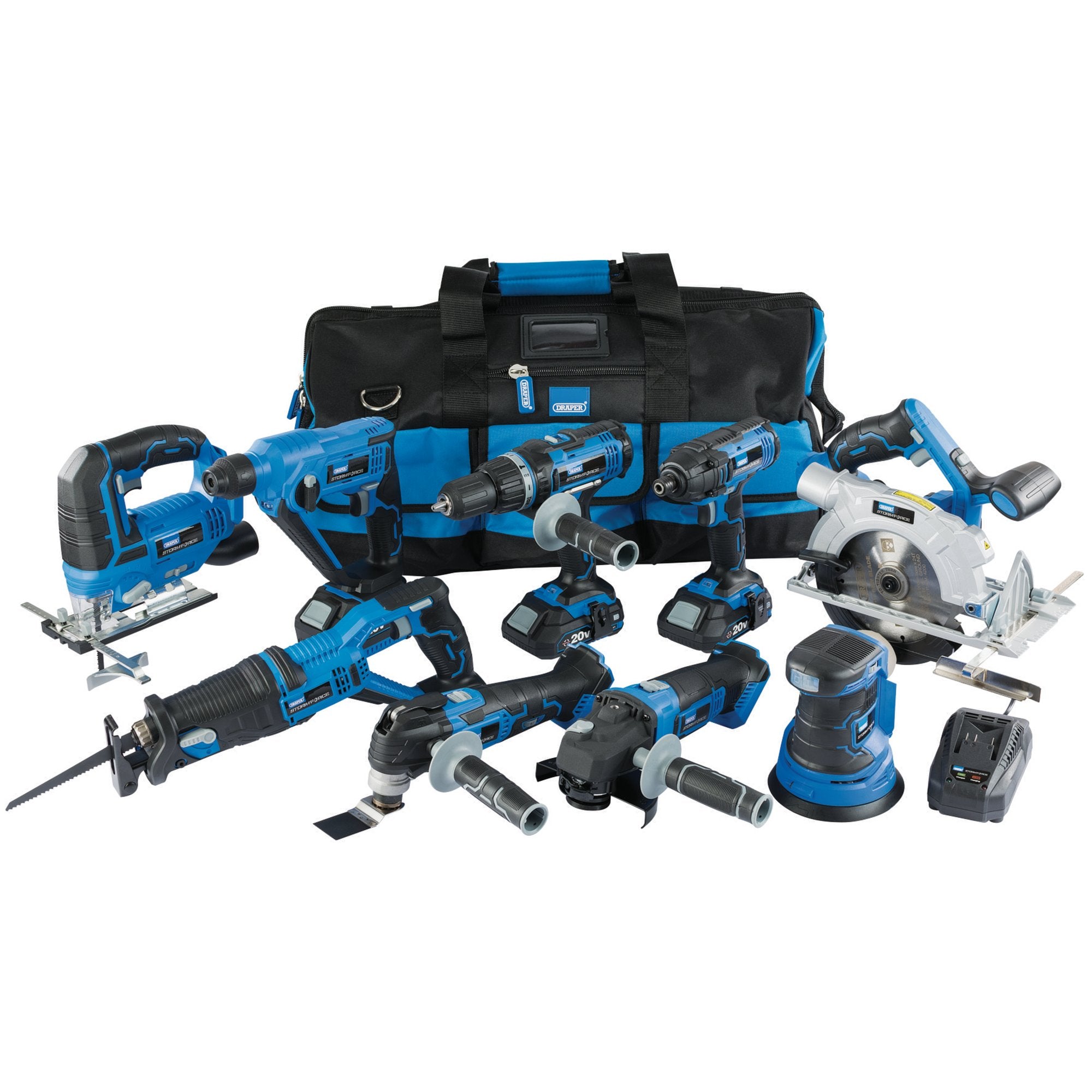 Draper-Storm-Force®-20V-Cordless-Kit-(9-Piece)