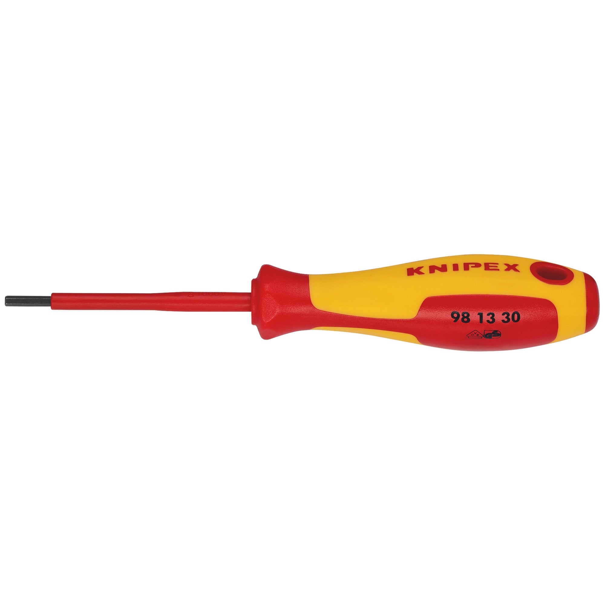 KNIPEX-98-13-30-VDE-Insulated-Hexagon-Screwdriver,-3.0-x-75mm