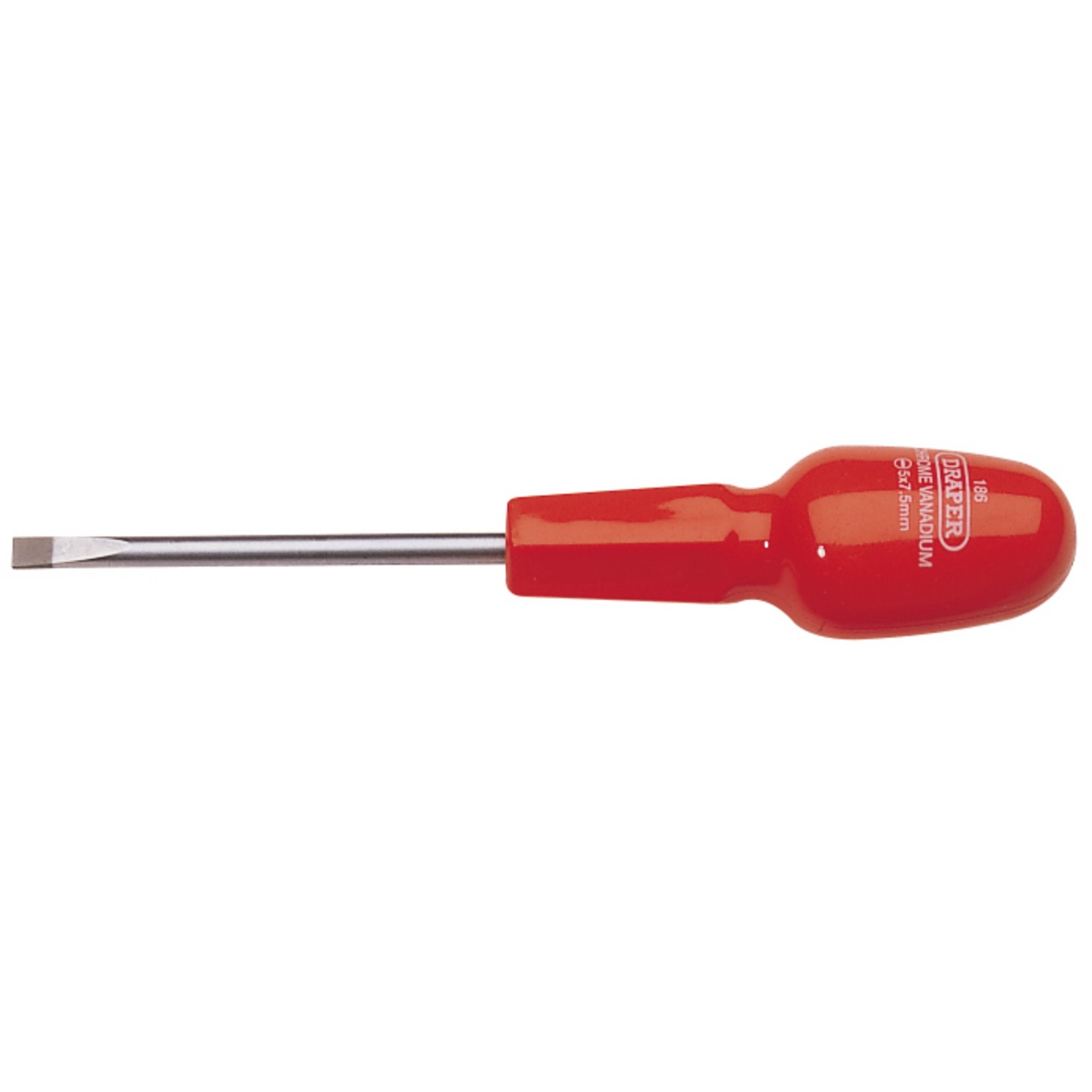 Plain-Slot-Flared-Tip-Cabinet-Pattern-Screwdriver,-5-x-75mm-(Sold-Loose)