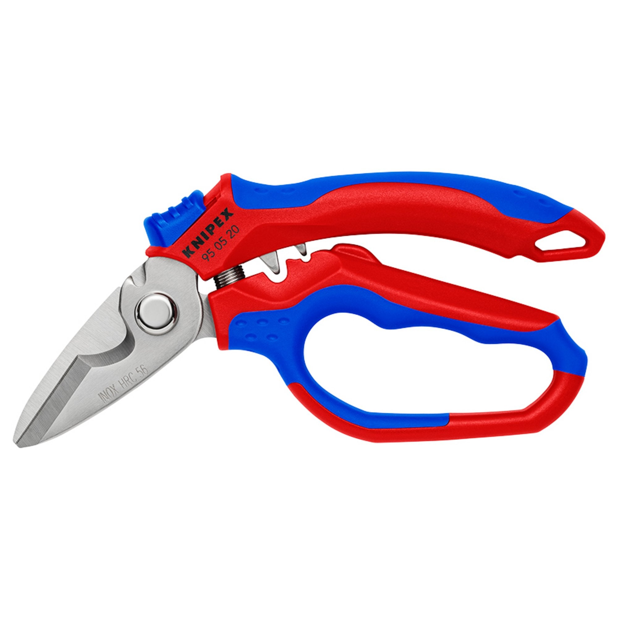 KNIPEX-95-05-20-SB-Angled-Electricians-Shears,-160mm