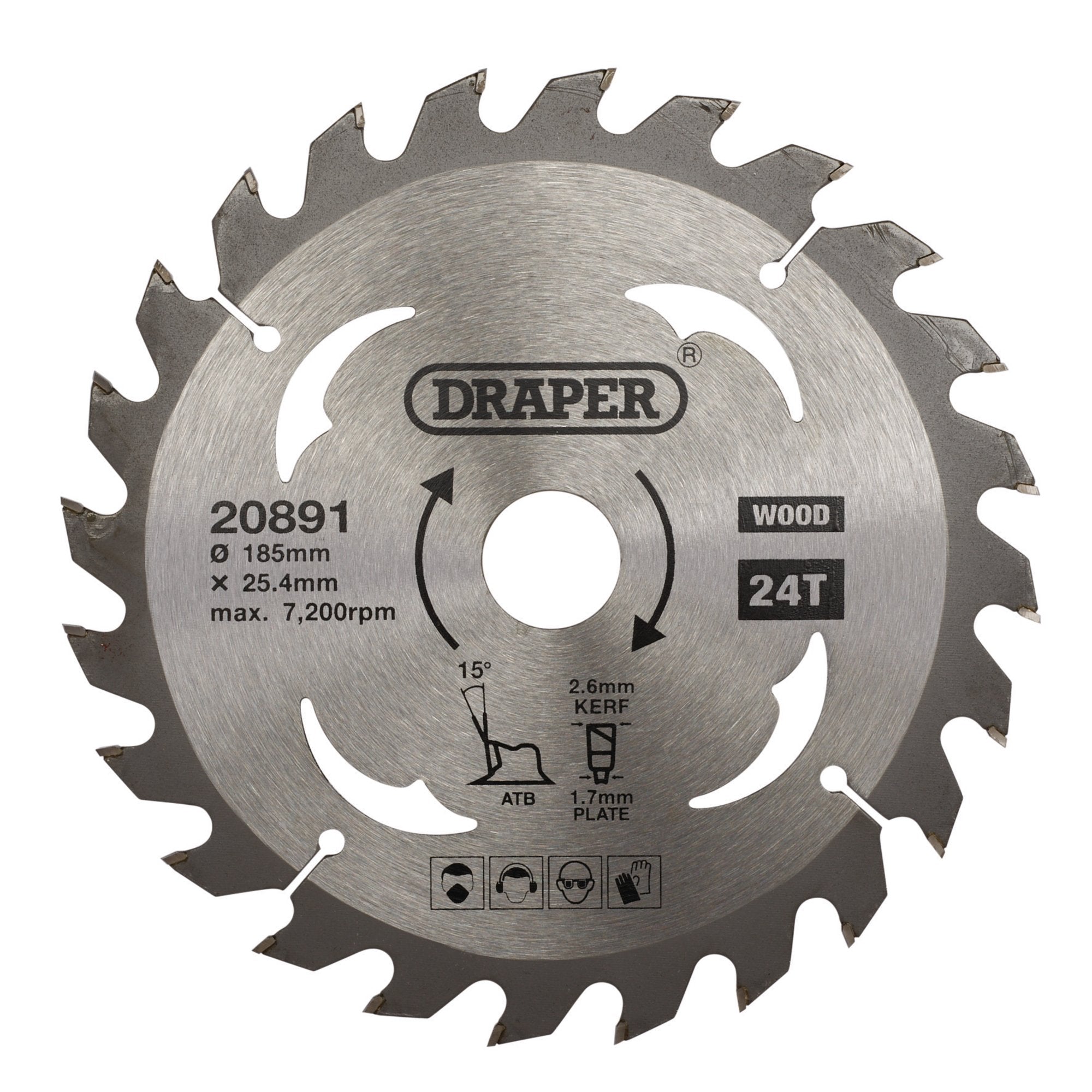 TCT-Circular-Saw-Blade-for-Wood,-185-x-25.4mm,-24T