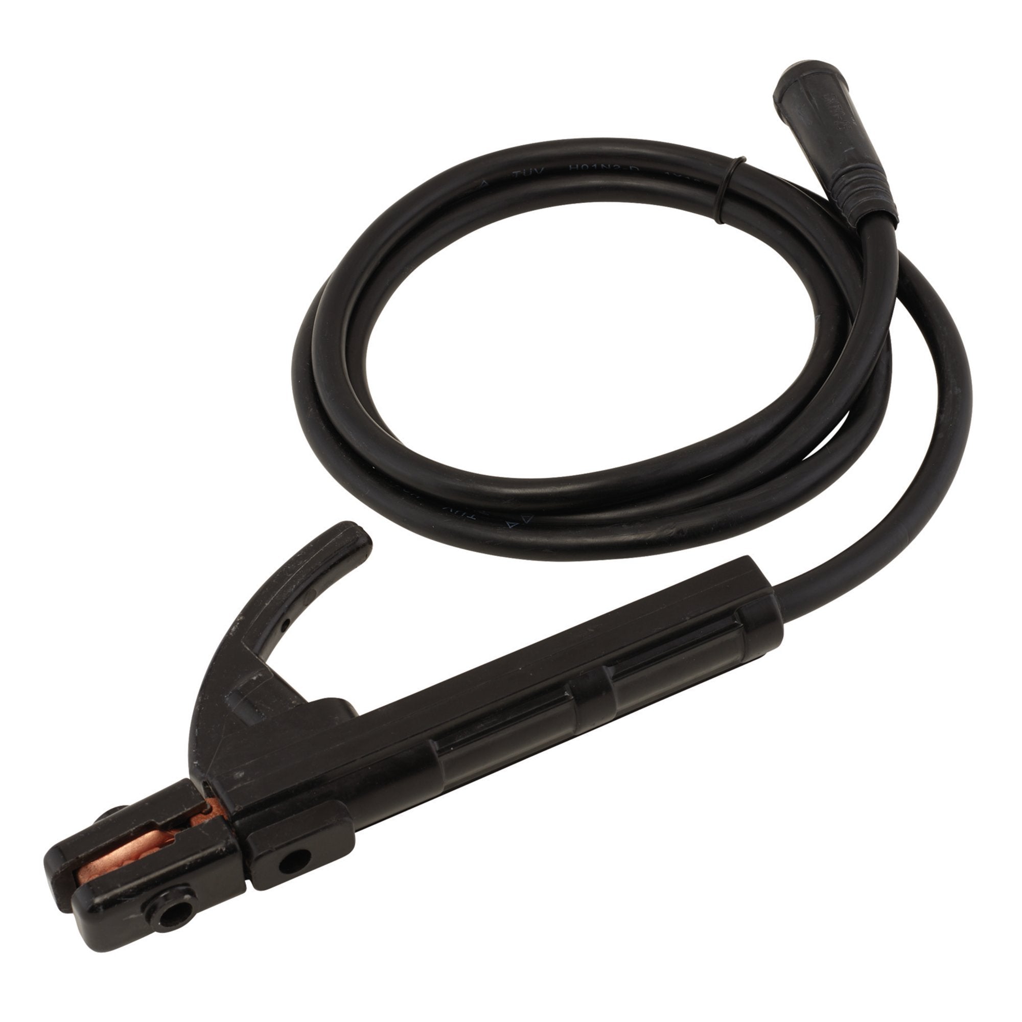 MMA-Welding-Electrode-Holder-with-10/25-Dinse-type-Plug,-1.8m,-200A