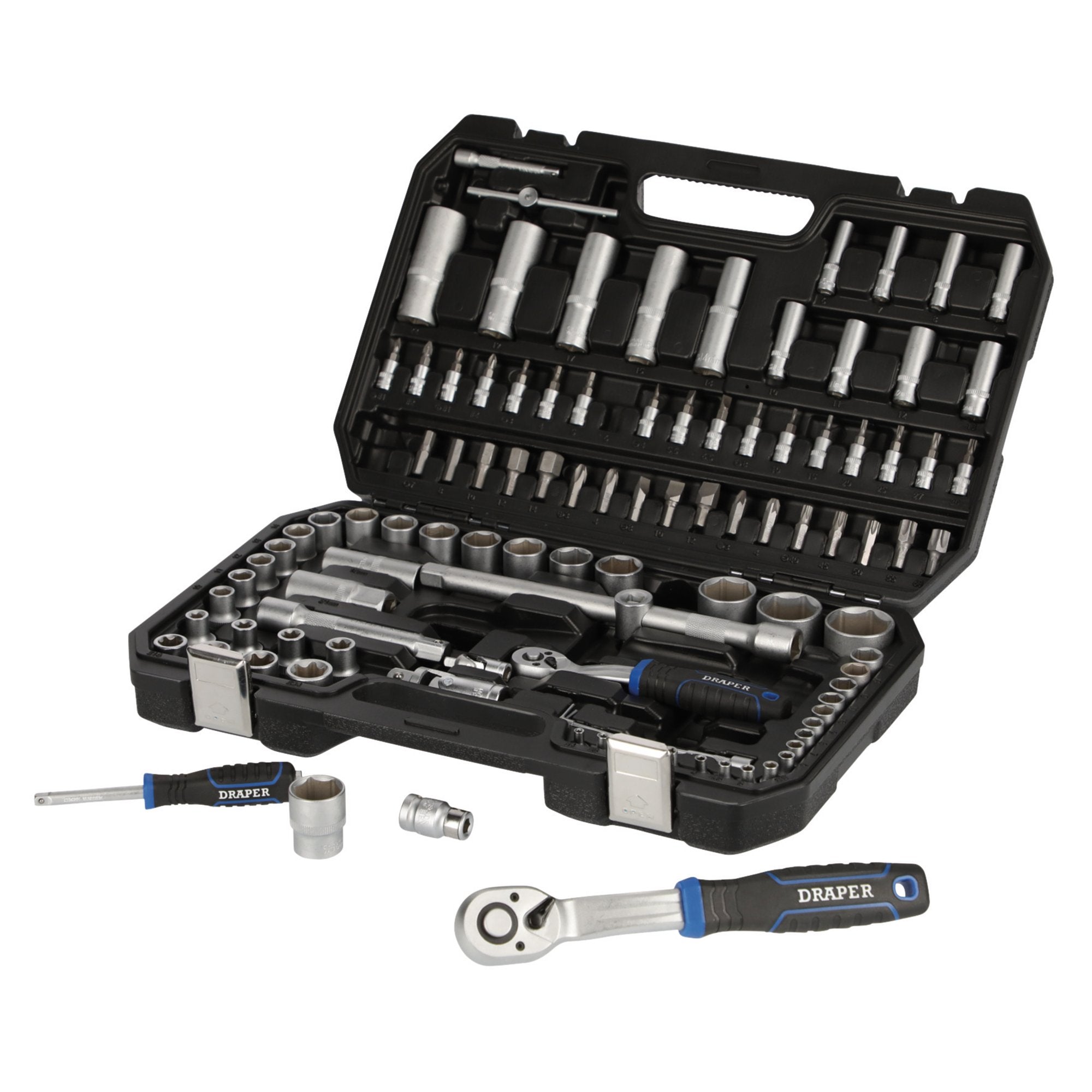 Draper-HI-TORQ®-Metric-Socket-Set,-1/4"-&-1/2"-Sq.-Dr.-(108-Piece)