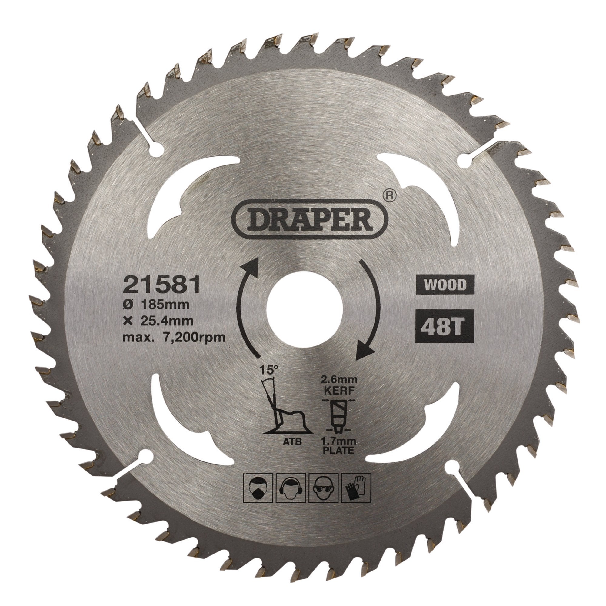 TCT-Circular-Saw-Blade-for-Wood,-185-x-25.4mm,-48T