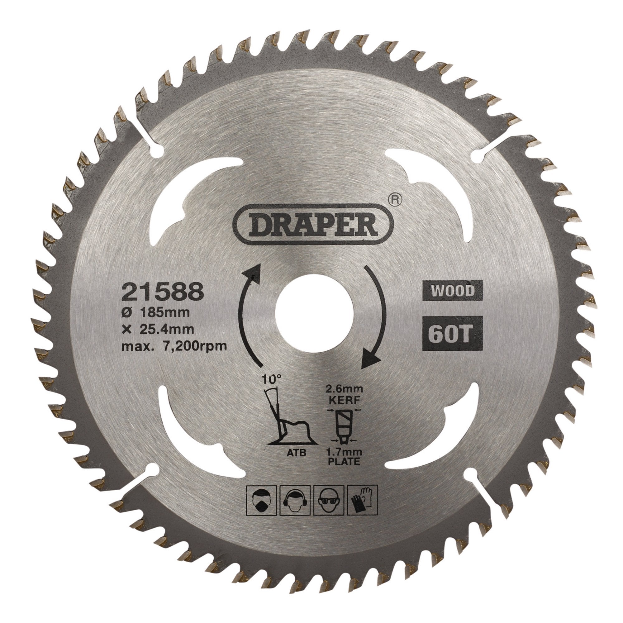 TCT-Circular-Saw-Blade-for-Wood,-185-x-25.4mm,-60T