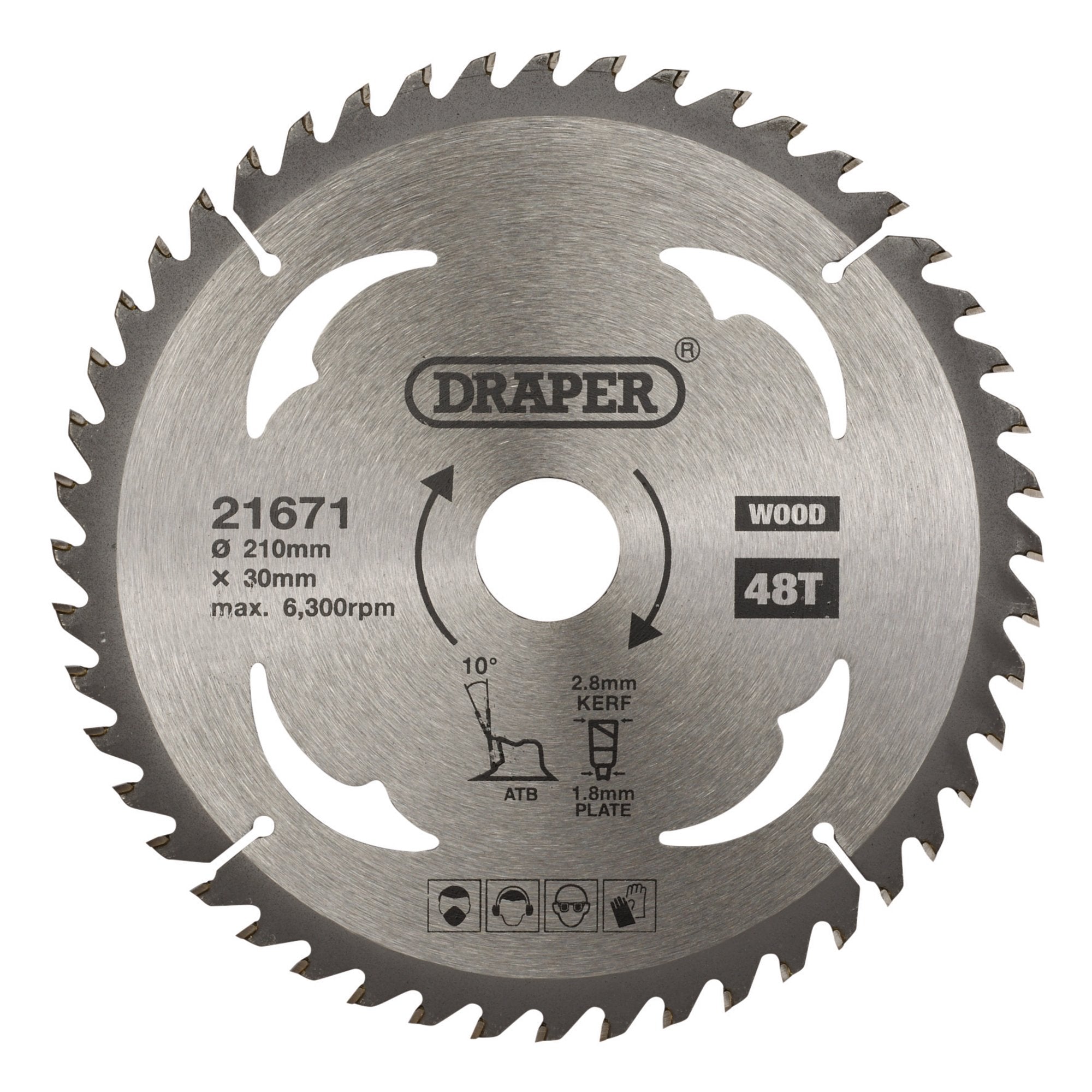 TCT-Circular-Saw-Blade-for-Wood,-210-x-30mm,-48T