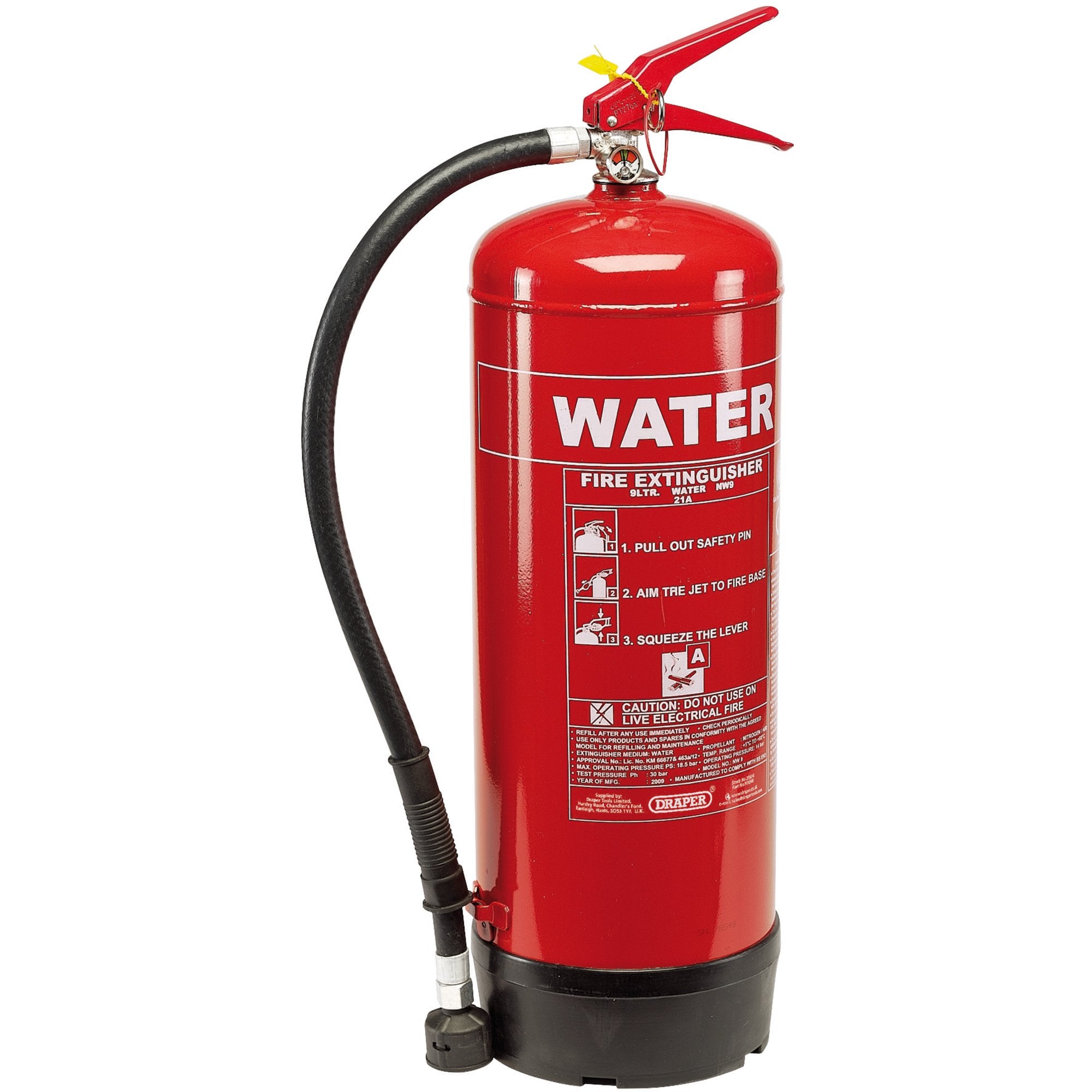 Pressurized-Water-Fire-Extinguisher,-9L