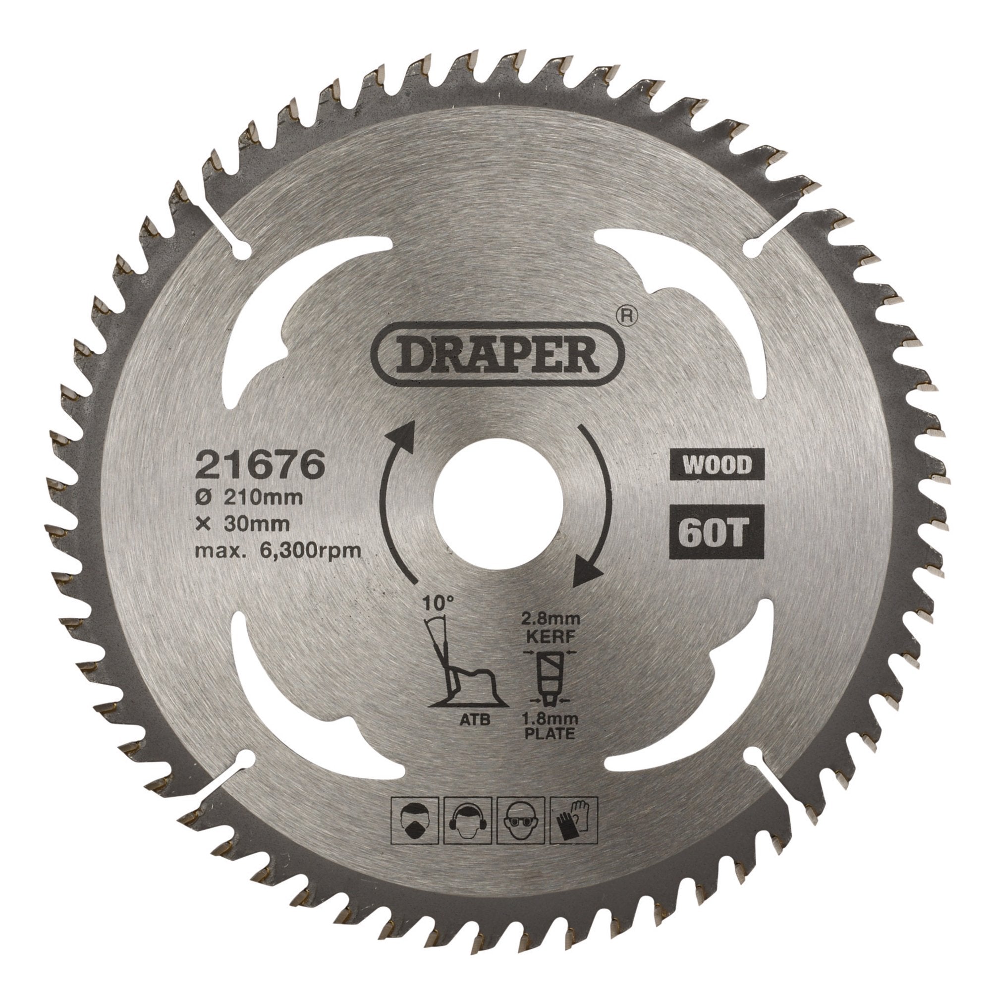 TCT-Circular-Saw-Blade-for-Wood,-210-x-30mm,-60T