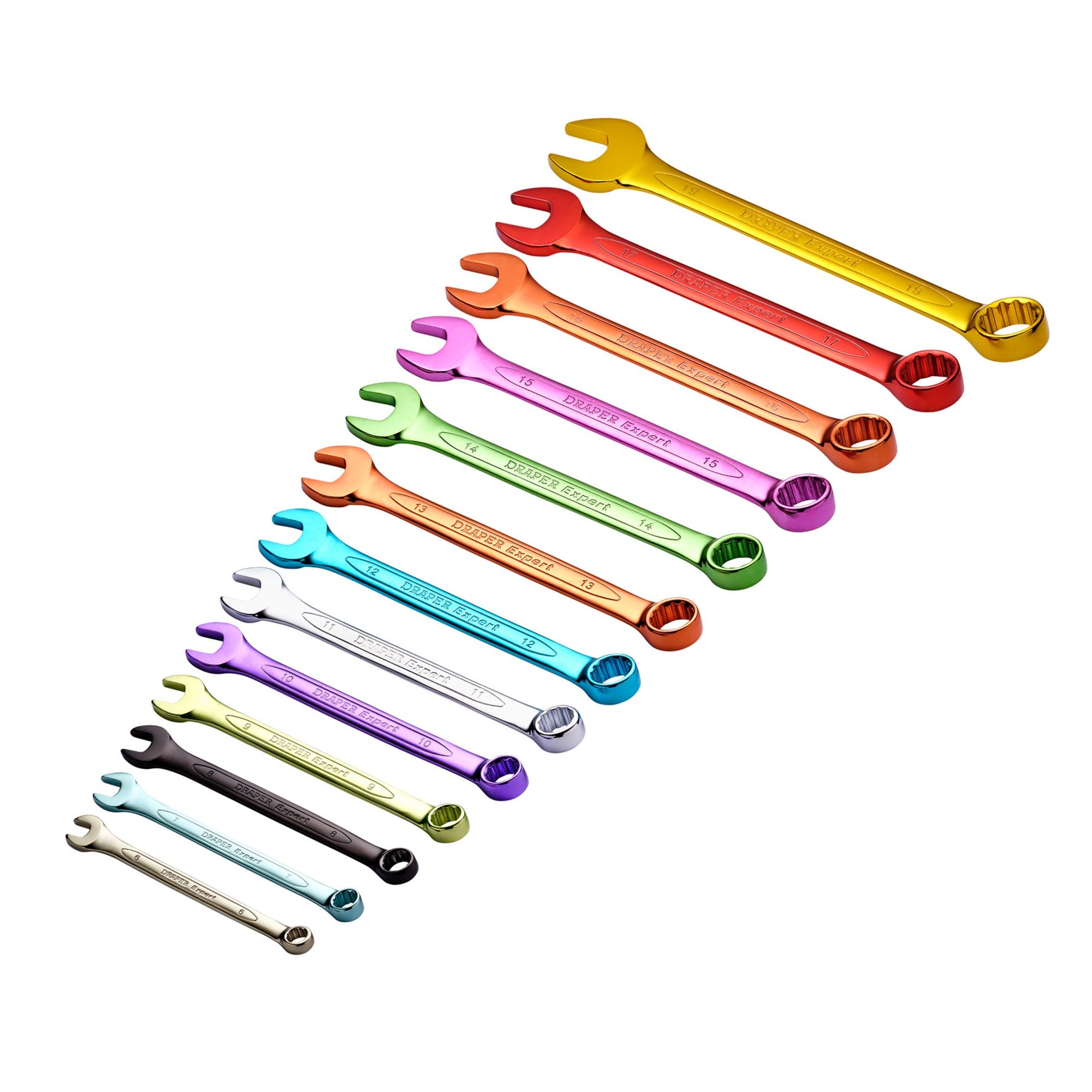 Draper-Expert-HI-TORQ®-Metric-Coloured-Combination-Spanner-Set-(13-Piece)