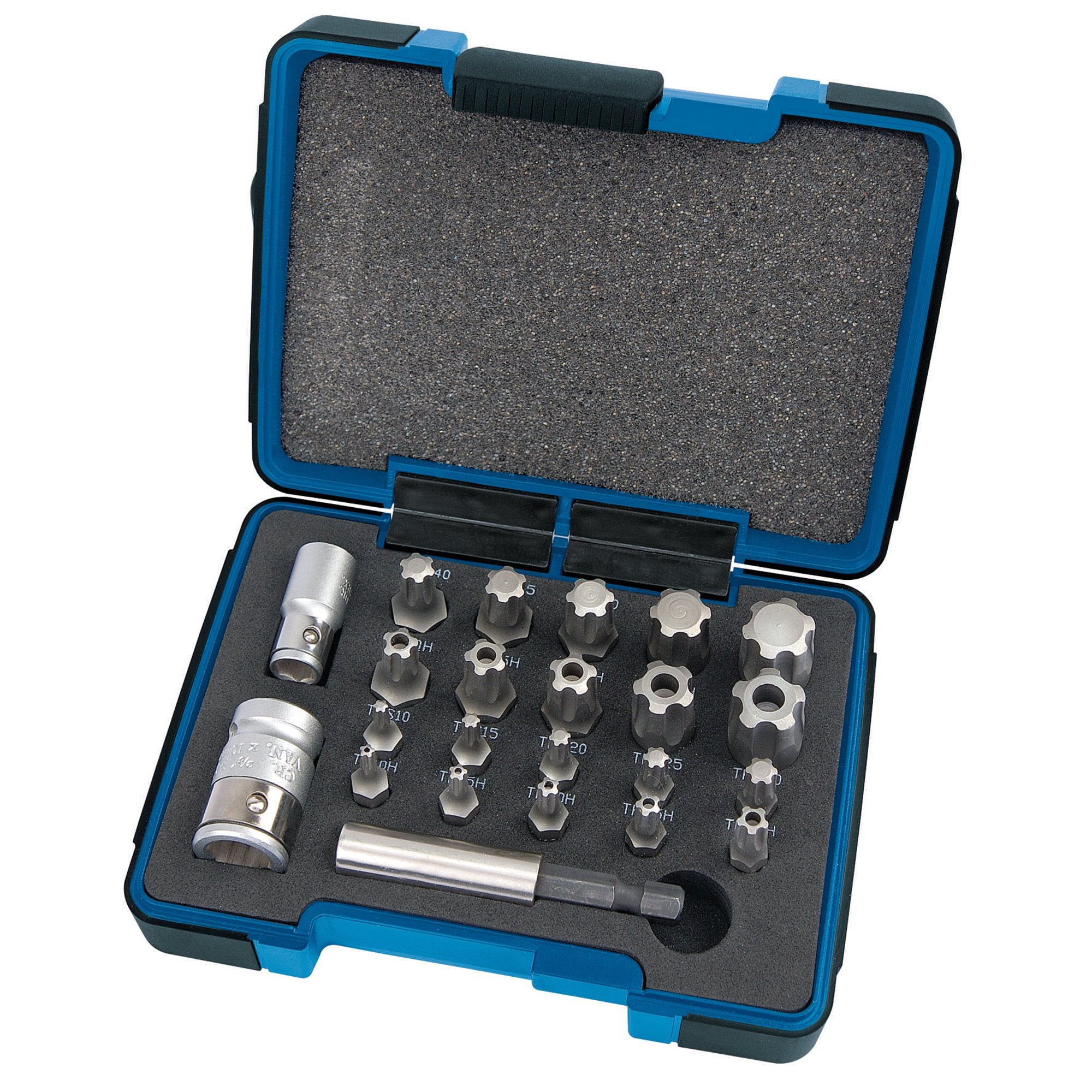 Draper-TX-STAR®-1/4,-Plus-Bit-Set,-3/8"-Sq.-Dr.-(23-Piece)