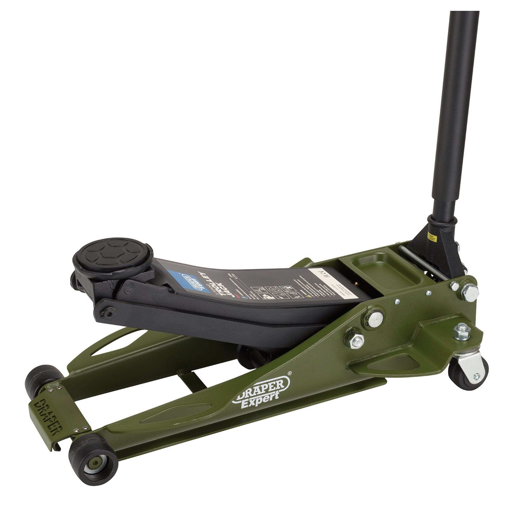 Draper-Expert-Professional-Low-Profile-Fast-Lift-Garage-Trolley-Jack,-3-Tonne,-Green