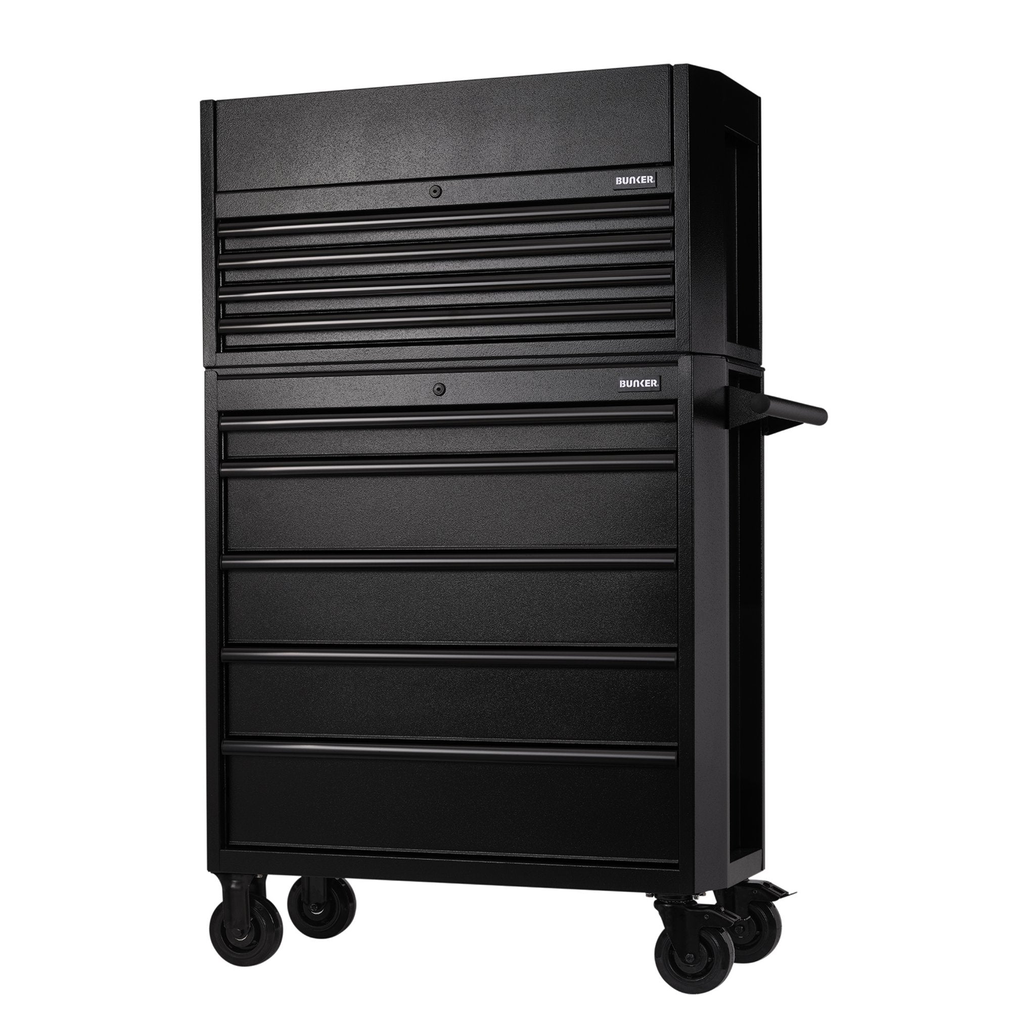 BUNKER®-9-Drawer-Combined-Roller-Cabinet-and-Tool-Chest,-36",-Black