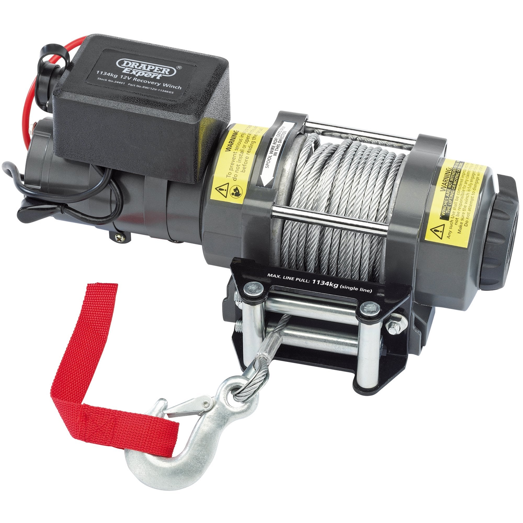 Expert-Quality-12V-Recovery-Winch,-1134kg