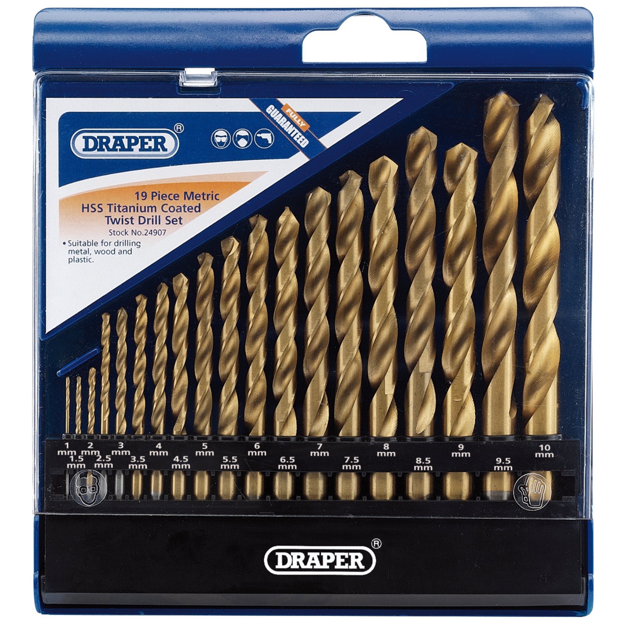 Metric-HSS-Titanium-Coated-Drill-Set-(19-Piece)