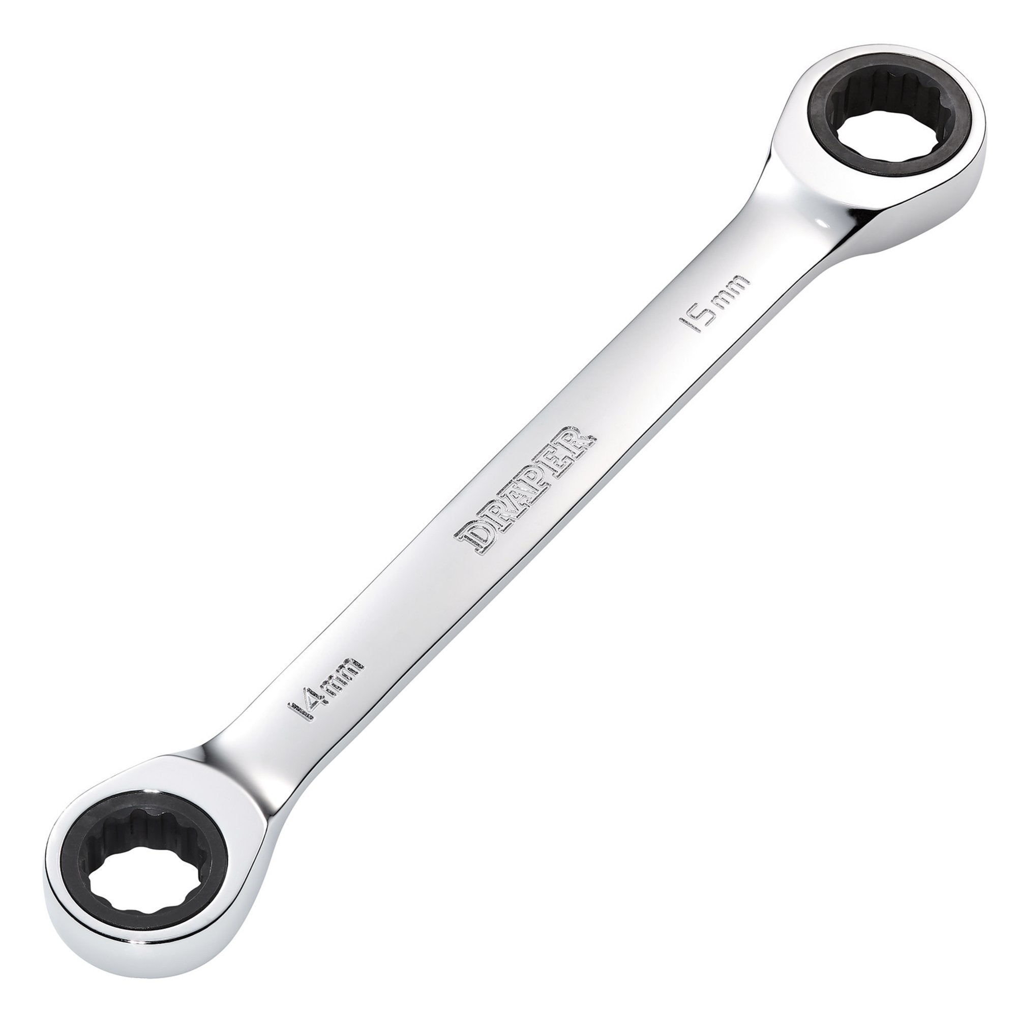 Draper-HI-TORQ®-Metric-Double-Ratchet-Ring-Spanner,-14-x-15mm