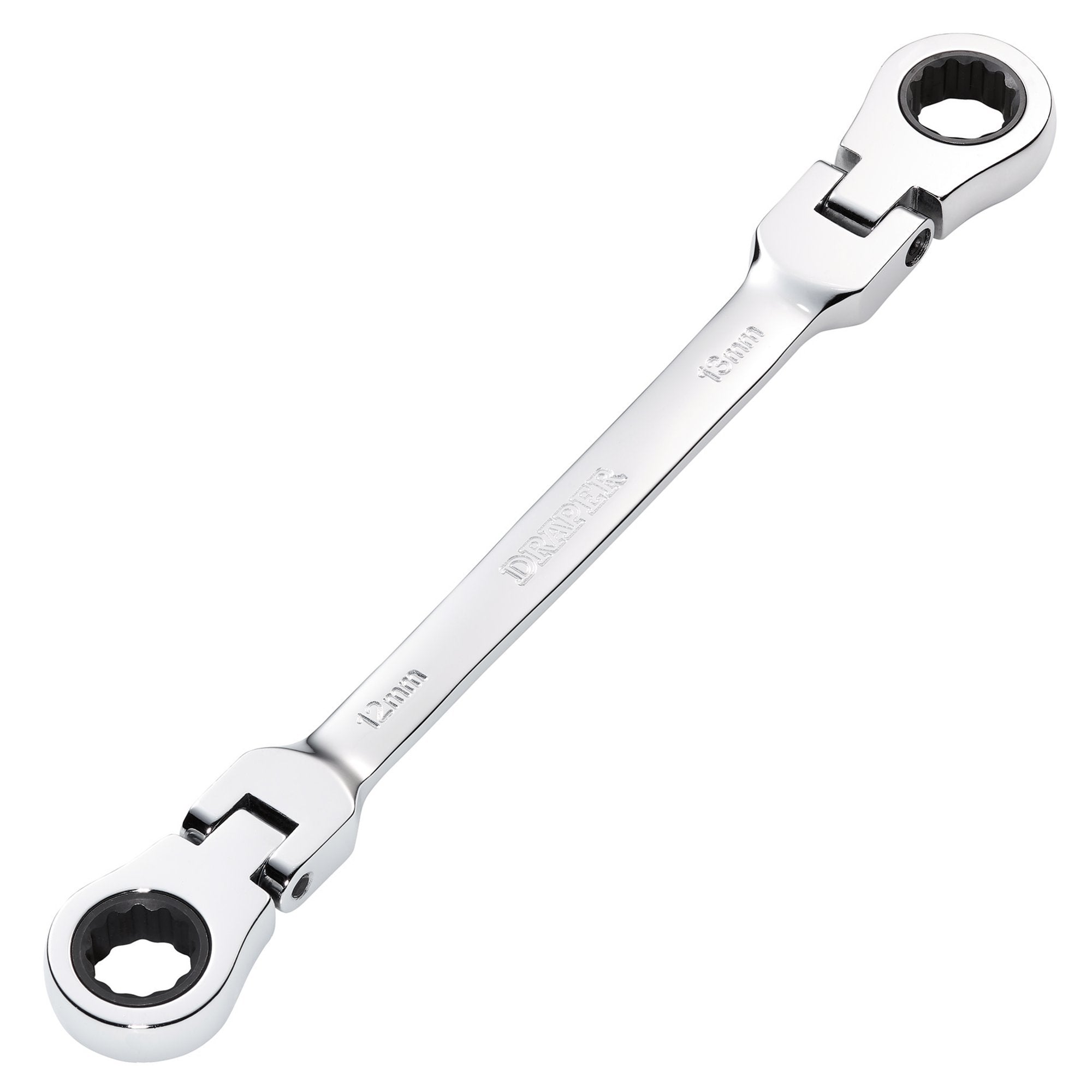 Draper-HI-TORQ®-Metric-Flexible-Head-Double-Ring-Ratchet-Spanner,-12-x-13mm