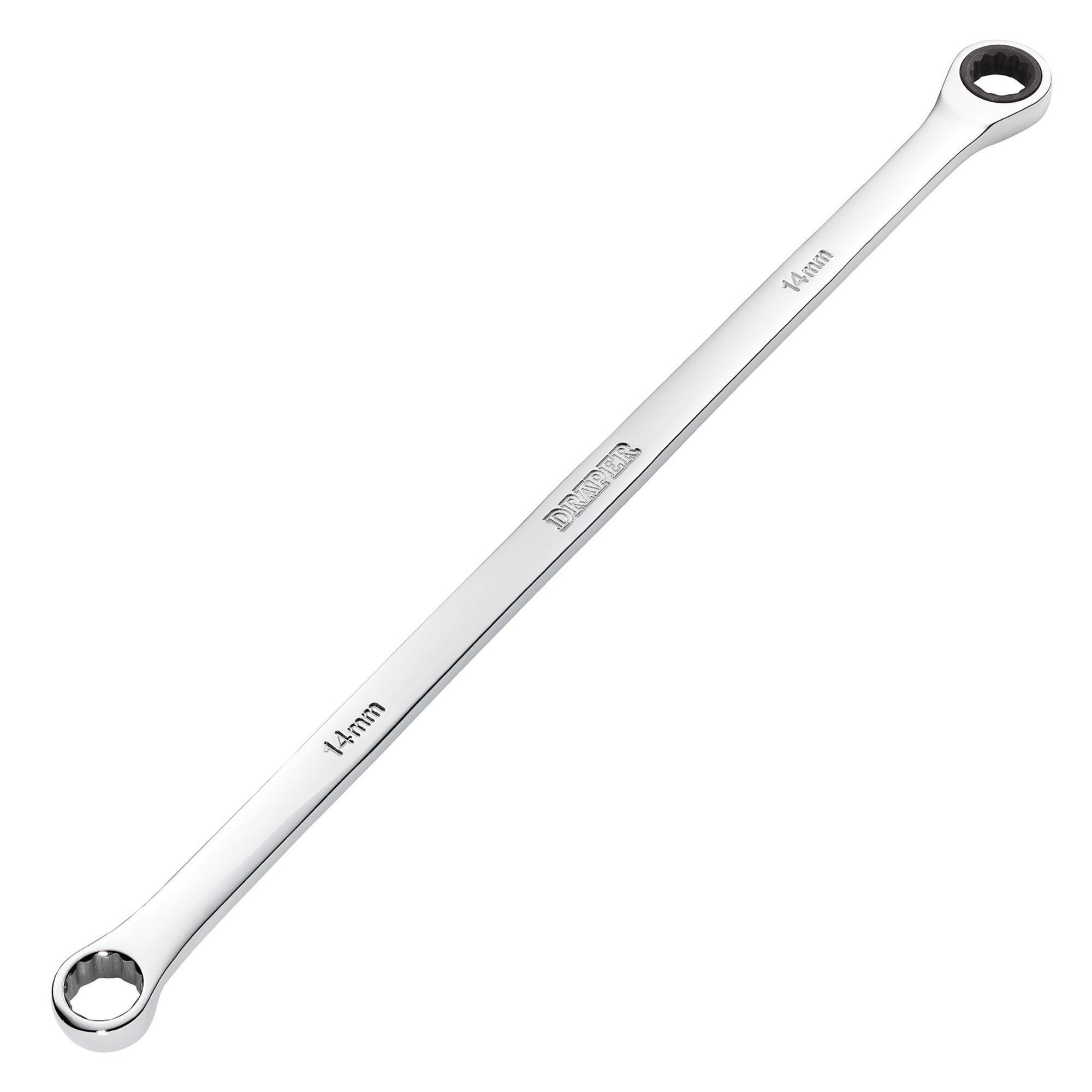 Draper-HI-TORQ®-Metric-Extra-Long-Double-Ring-Ratchet-Spanner,-14mm