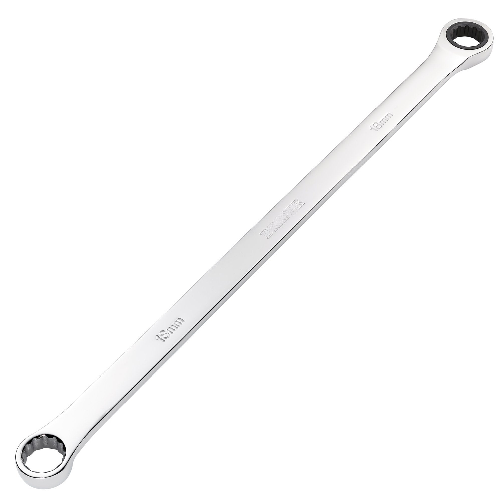 Draper-HI-TORQ®-Metric-Extra-Long-Double-Ring-Ratchet-Spanner,-18mm