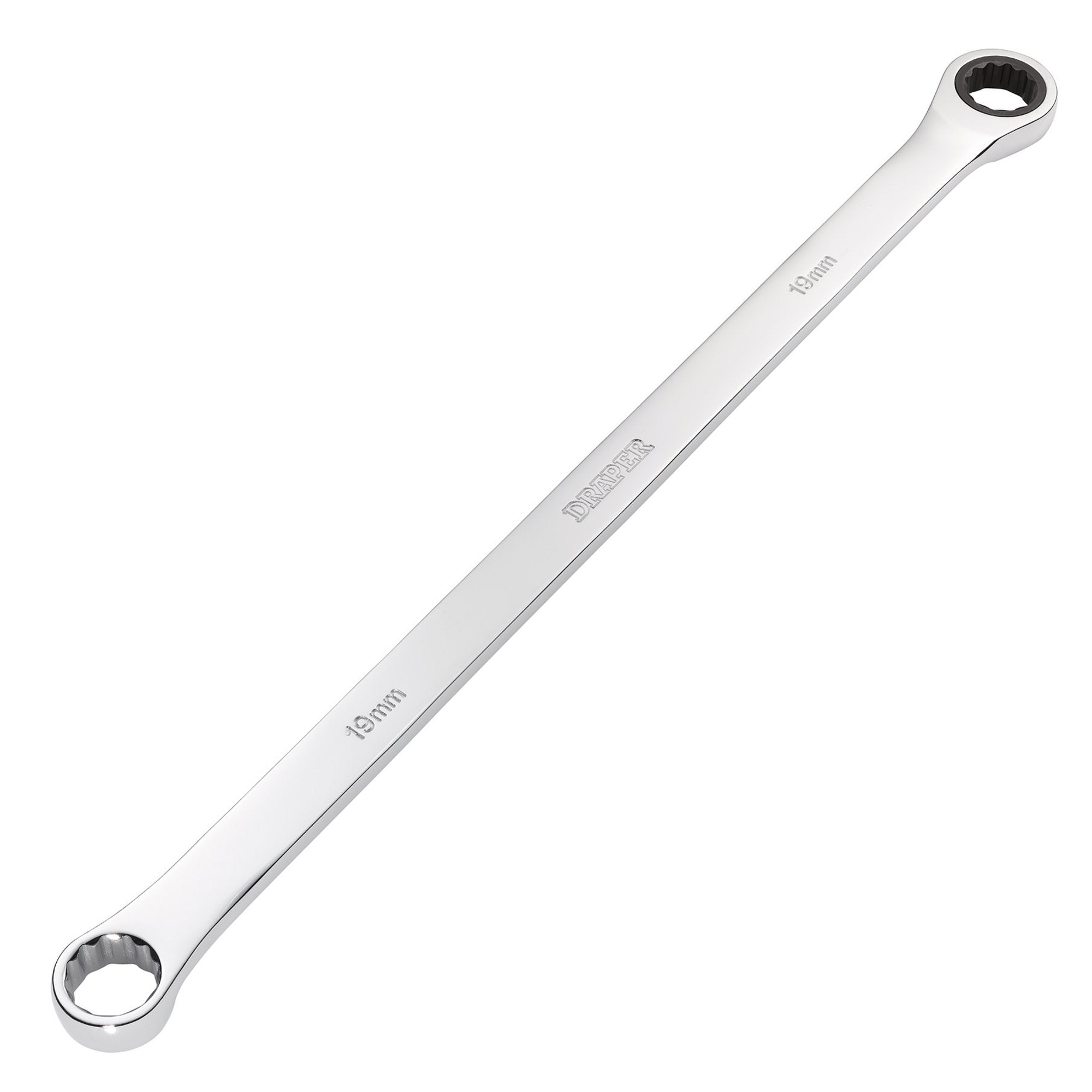 Draper-HI-TORQ®-Metric-Extra-Long-Double-Ring-Ratchet-Spanner,-19mm