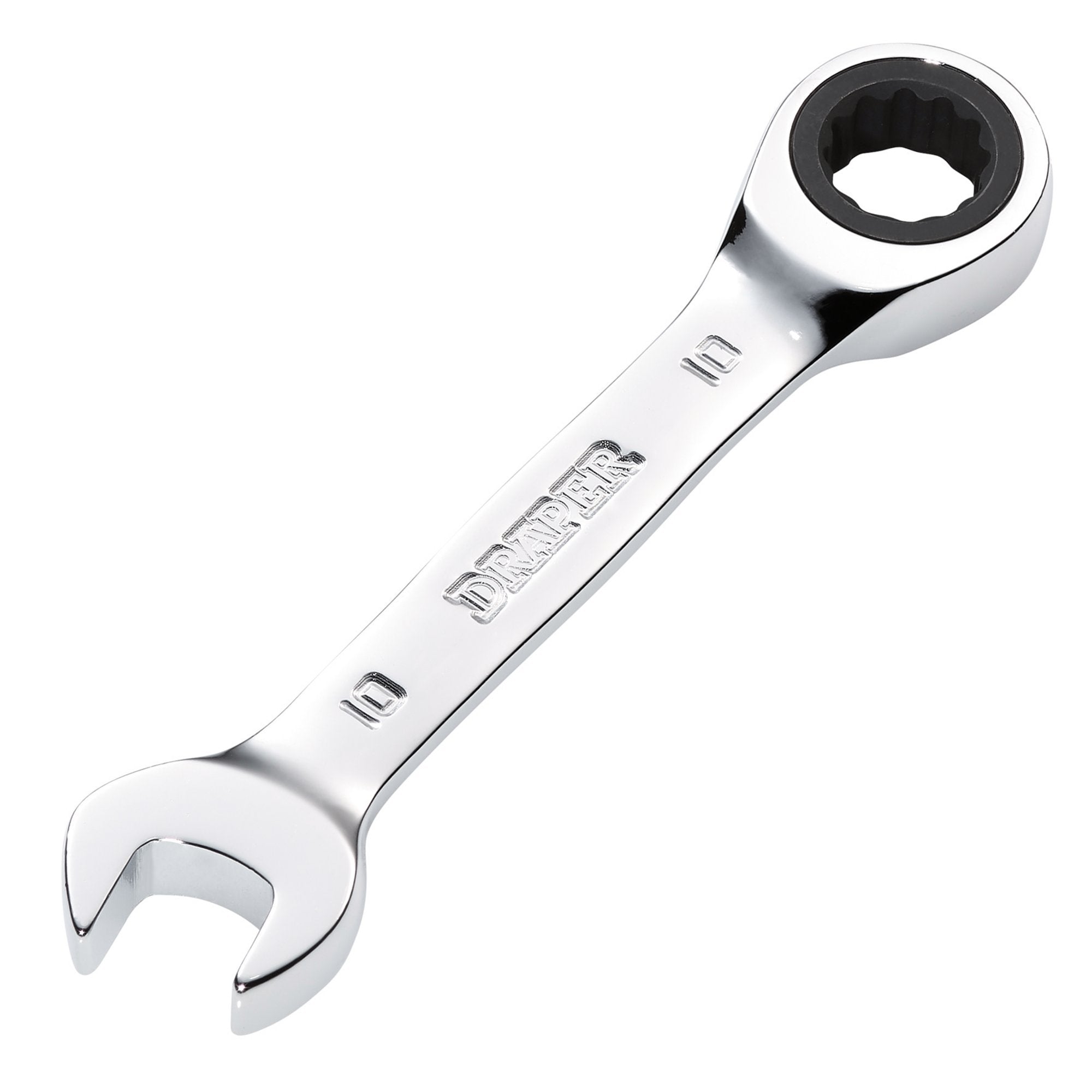Draper-HI-TORQ®-Metric-Stubby-Ratchet-Combination-Spanner,-10mm