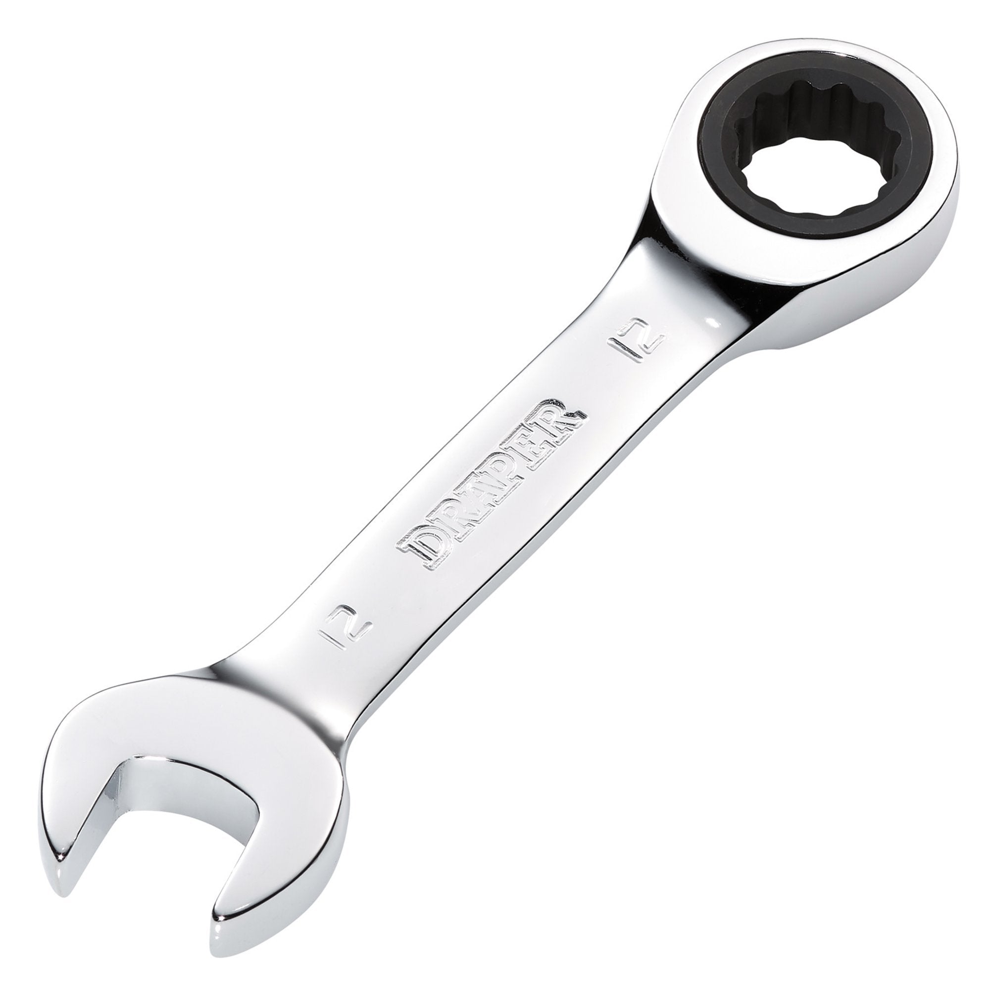 Draper-HI-TORQ®-Metric-Stubby-Ratchet-Combination-Spanner,-12mm
