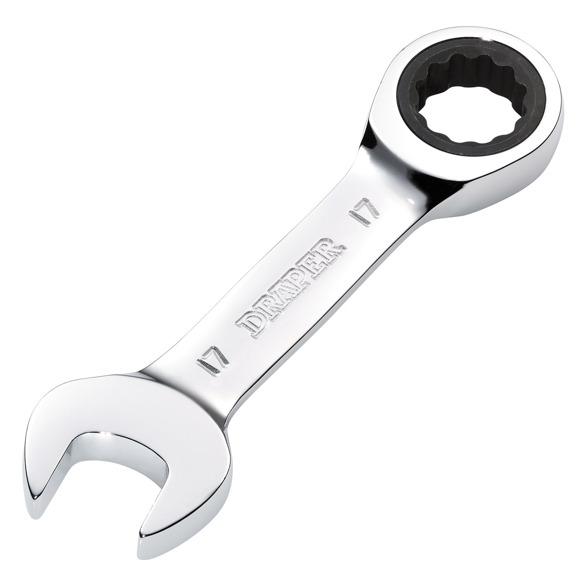 Draper-HI-TORQ®-Metric-Stubby-Ratchet-Combination-Spanner,-17mm
