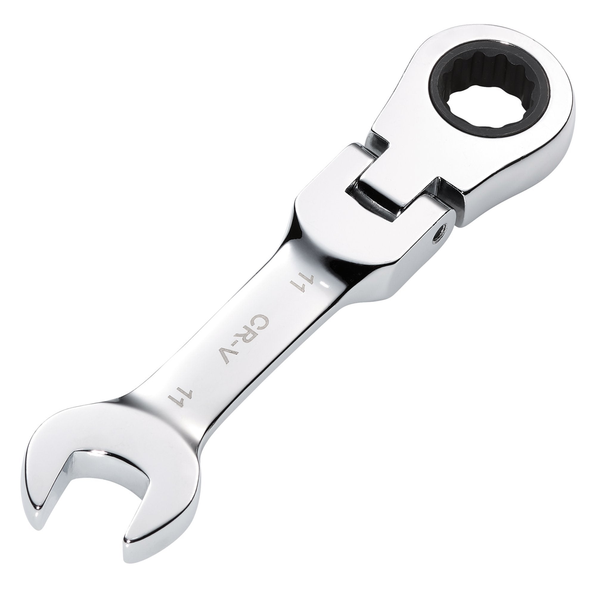 Draper-HI-TORQ®-Metric-Stubby-Flexible-Head-Ratchet-Combination-Spanner,-11mm