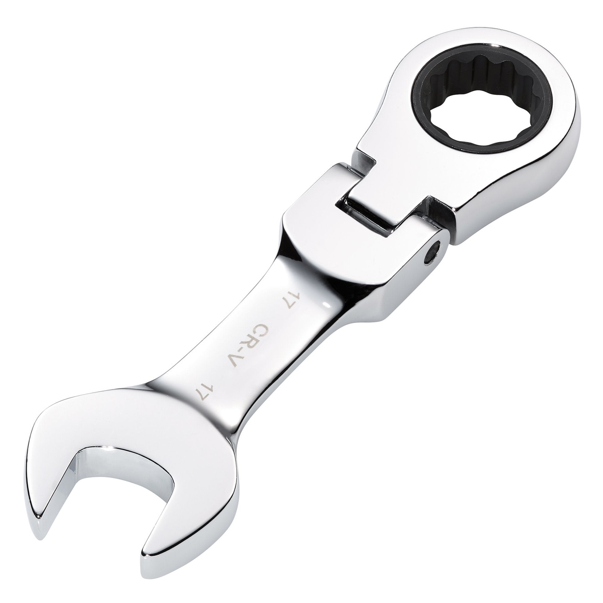 Draper-HI-TORQ®-Metric-Stubby-Flexible-Head-Ratchet-Combination-Spanner,-17mm
