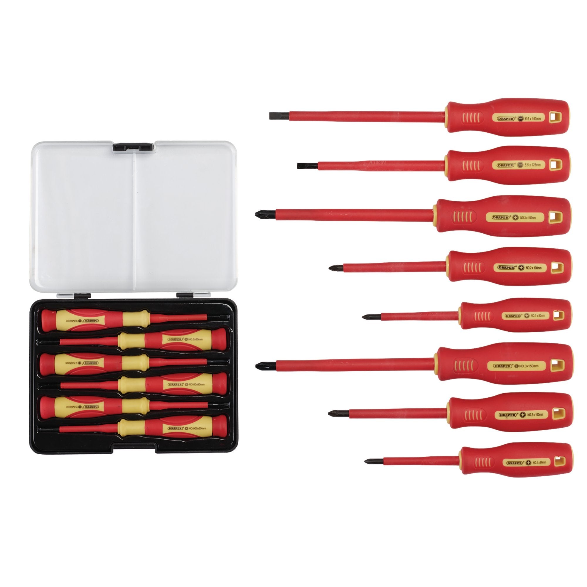 VDE-Approved-Fully-Insulated-Screwdriver-and-Precision-Screwdriver-Set-(14-Piece)