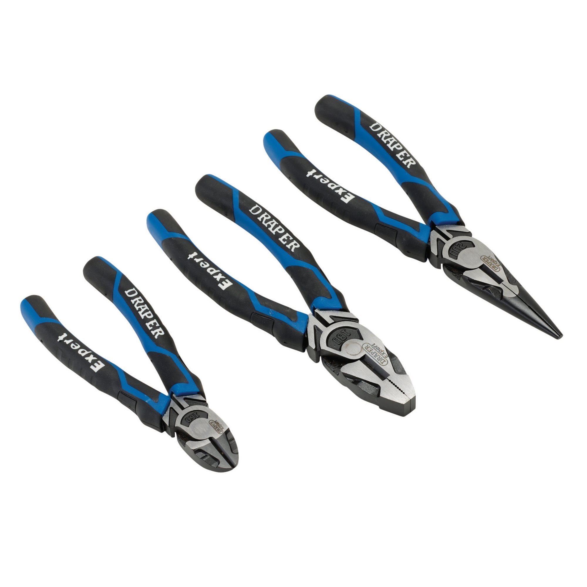 Draper-Expert-High-Leverage-Plier-Set,-Blue-(3-Piece)