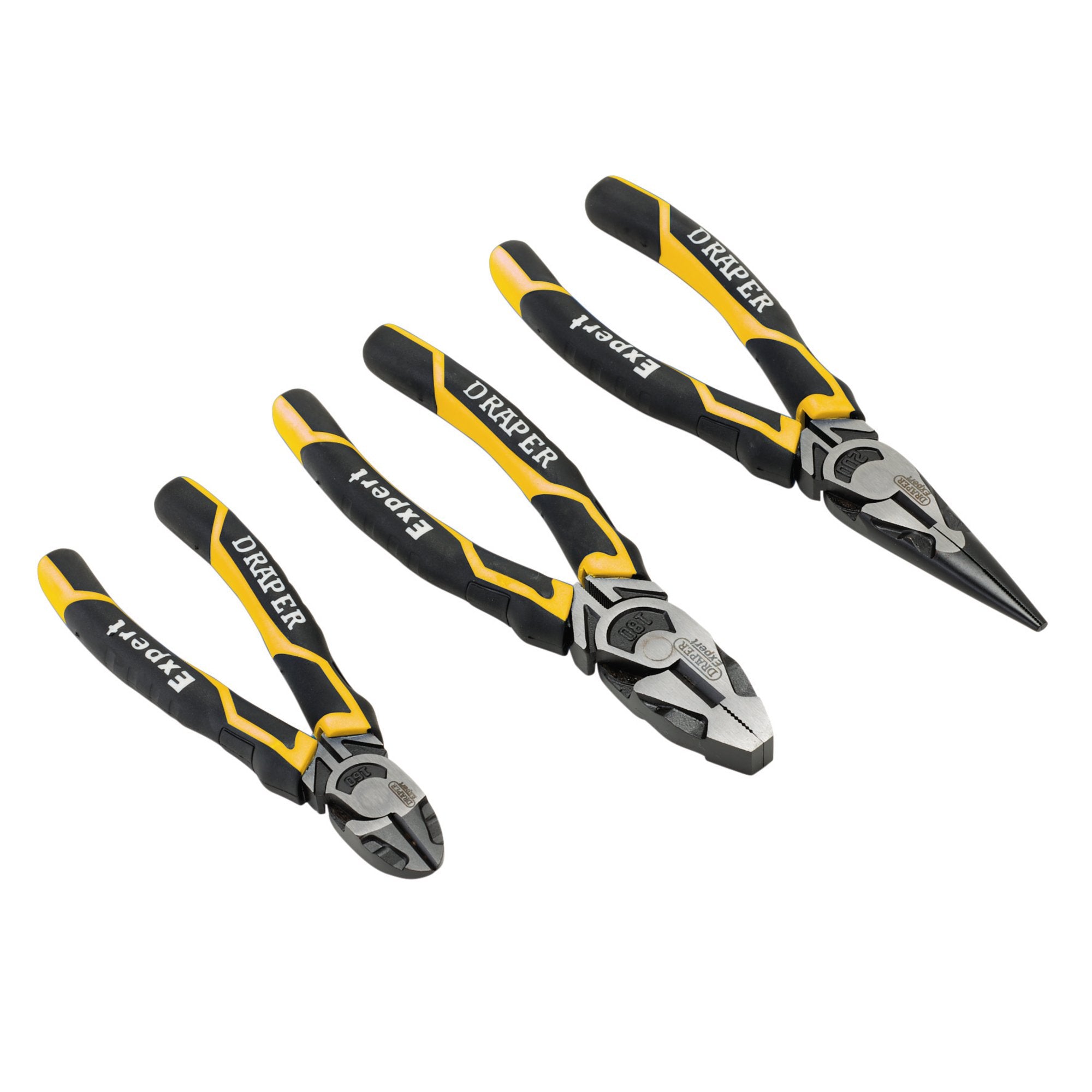 Draper-Expert-High-Leverage-Plier-Set,-Yellow-(3-Piece)