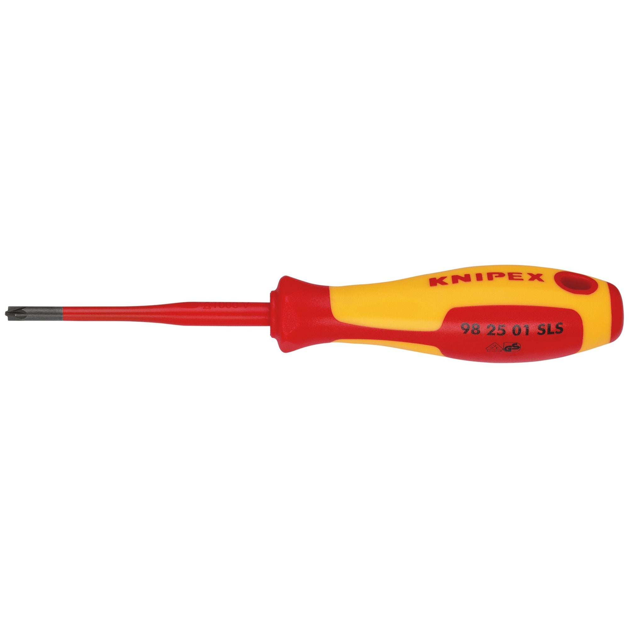 KNIPEX-98-25-01-SLS-VDE-Insulated-Plus/Minus-Pozidriv®-Screwdriver,-PZ/S1-x-80mm
