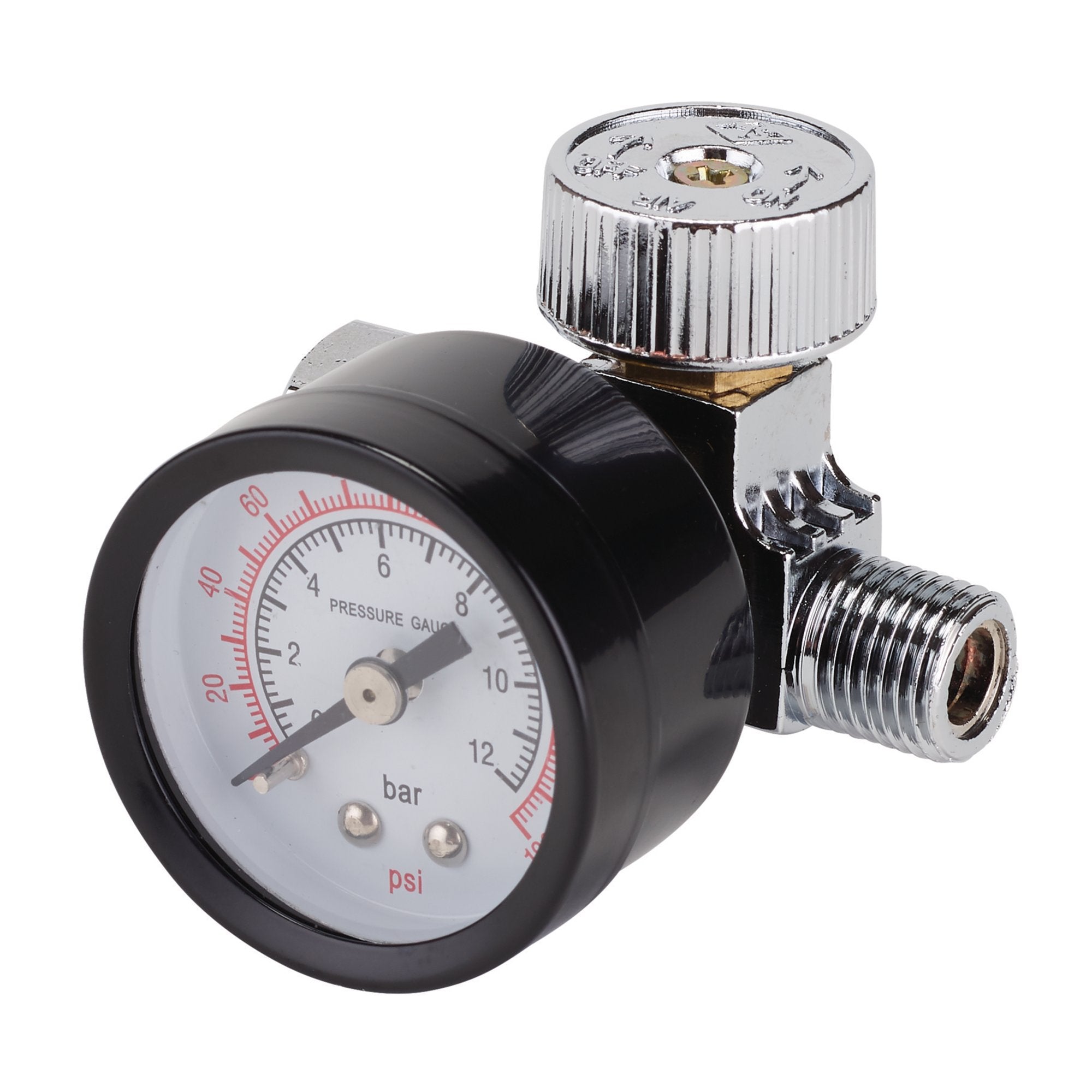 1/4"-BSP-On-Gun-Air-Regulator-and-Gauge,-180psi