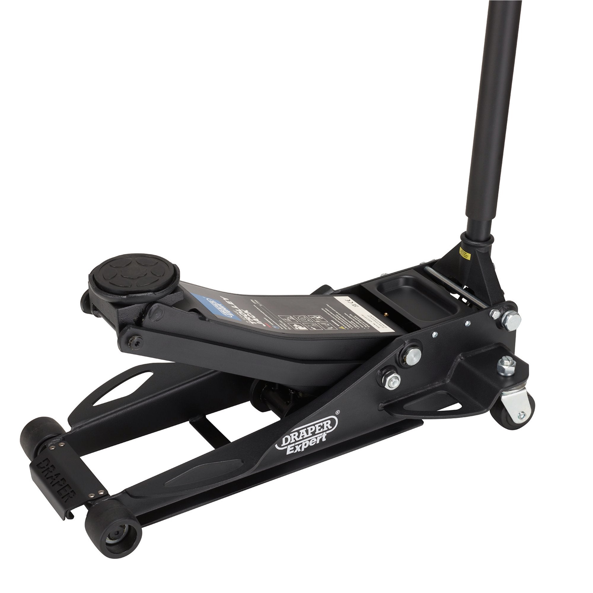 Draper-Expert-Professional-Low-Profile-Fast-Lift-Garage-Trolley-Jack,-3-Tonne,-Black