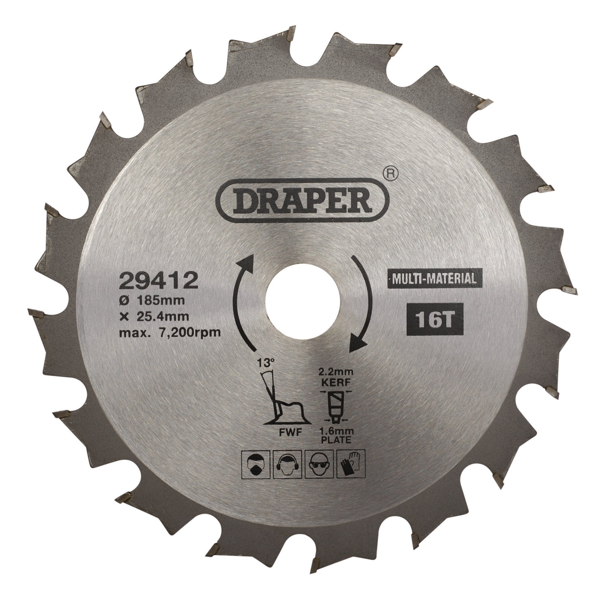 TCT-Multi-Purpose-Circular-Saw-Blade,-185-x-25.4mm,-16T