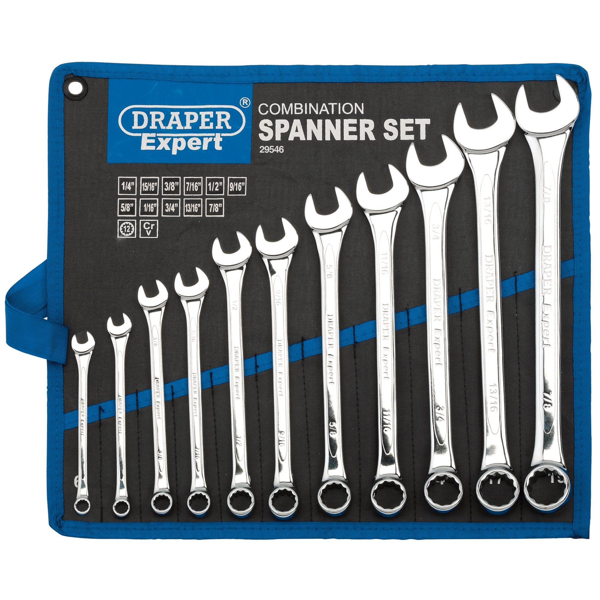 Draper-Expert-HI-TORQ®-Imperial-Combination-Spanner-Set-(11-Piece)