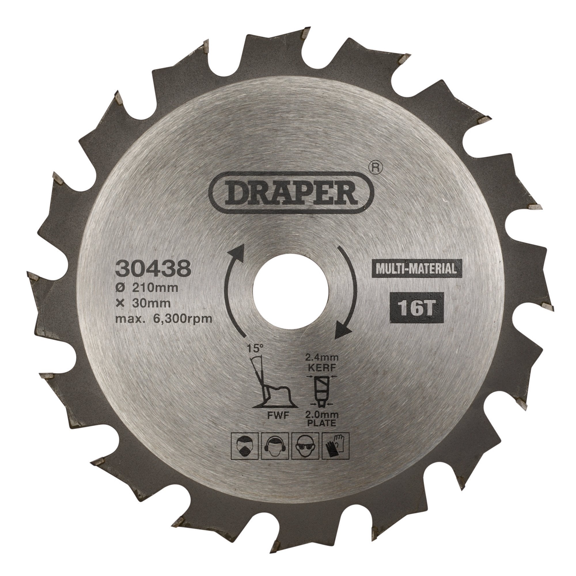 TCT-Multi-Purpose-Circular-Saw-Blade,-210-x-30mm,-16T