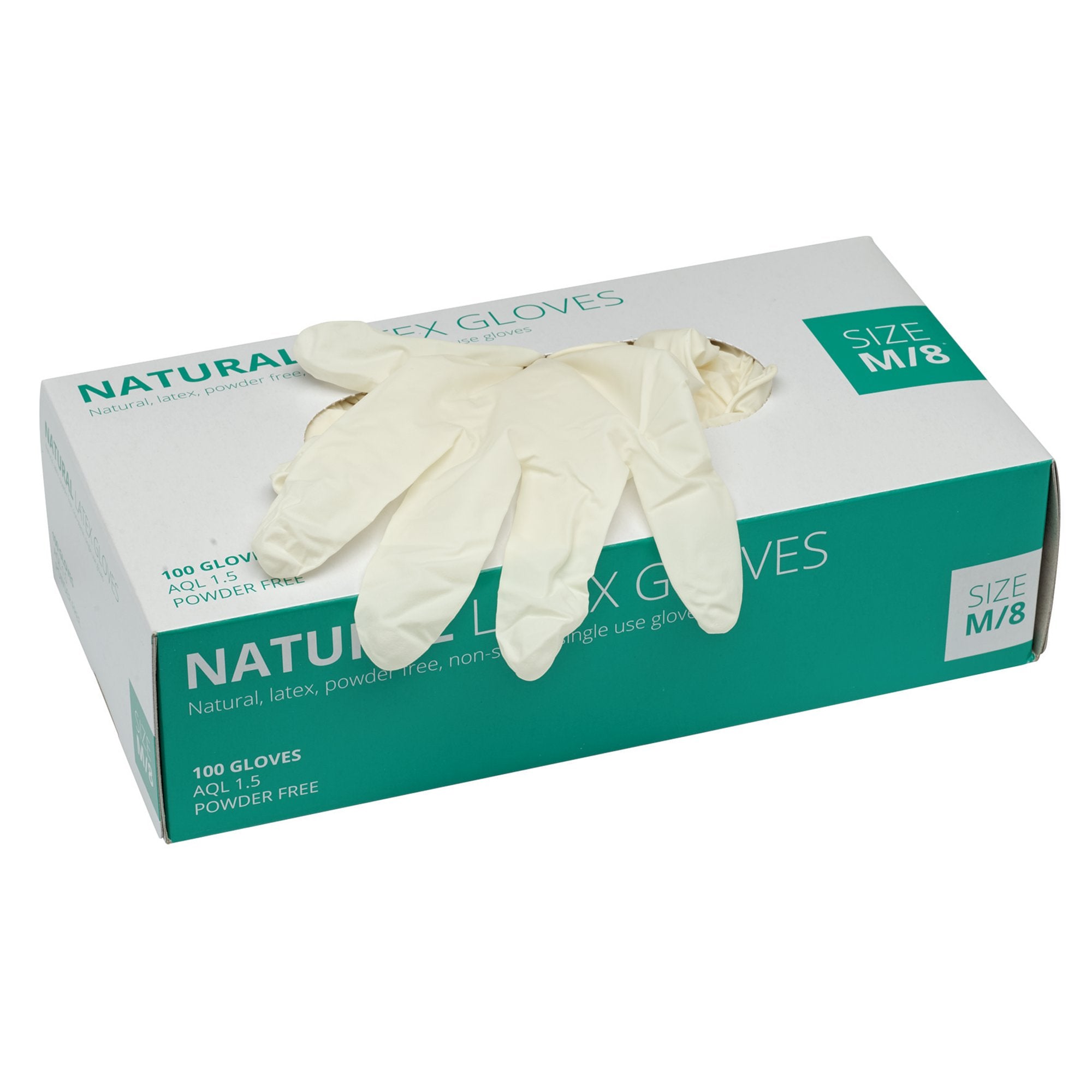 Latex-Gloves,-Size-Medium,-White-(Box-of-100)