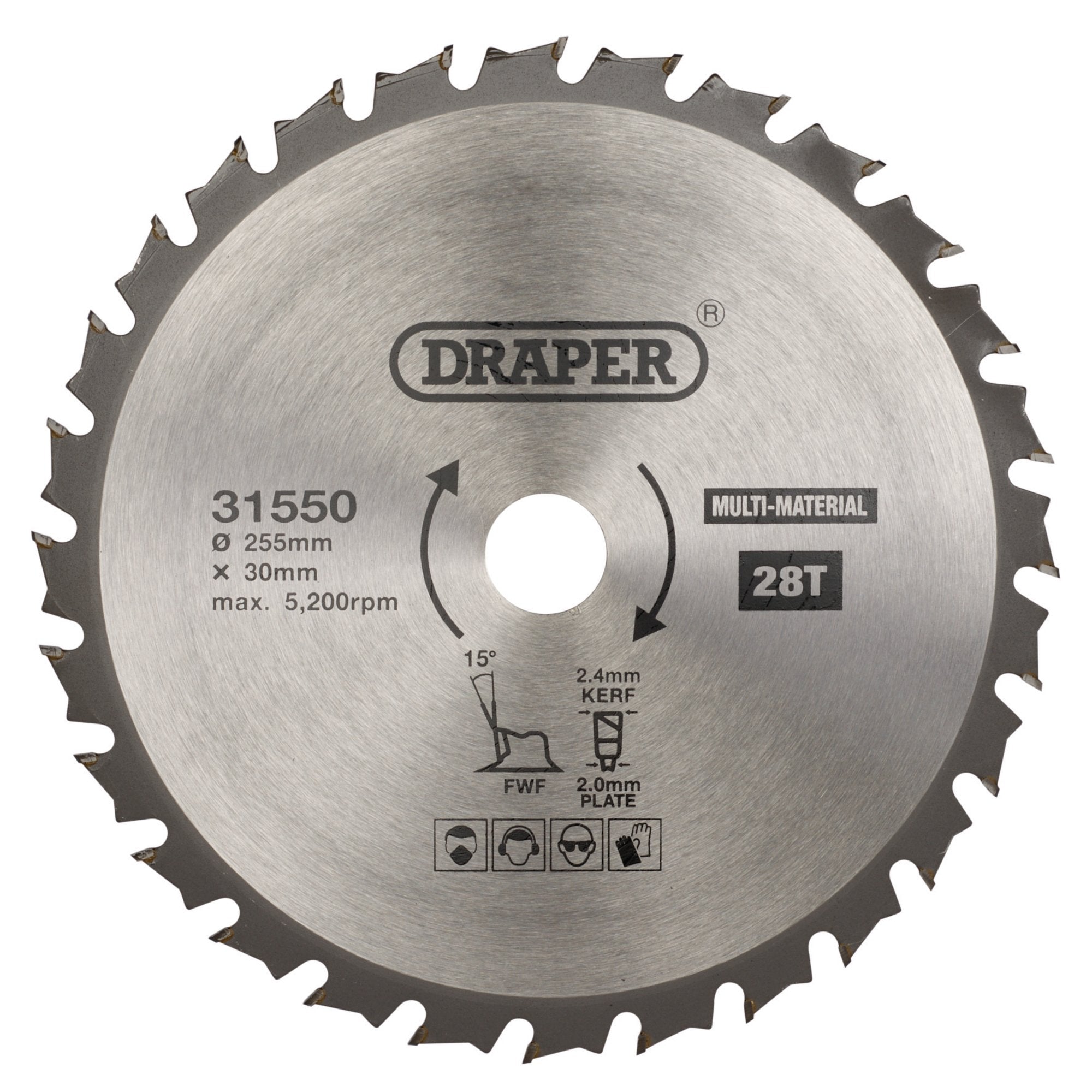 TCT-Multi-Purpose-Circular-Saw-Blade,-255-x-30mm,-28T