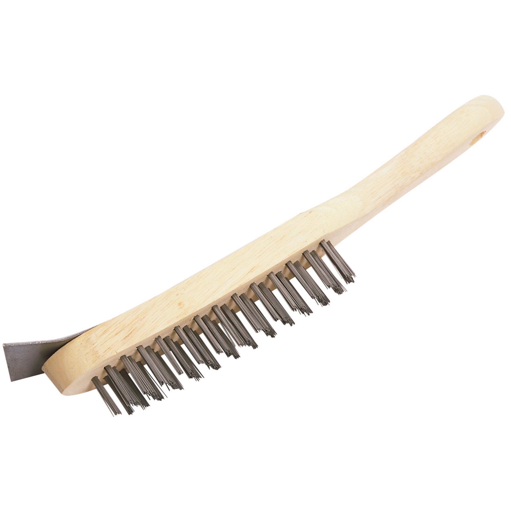 4-Row-Wire-Scratch-Brush-with-Scraper,-290mm