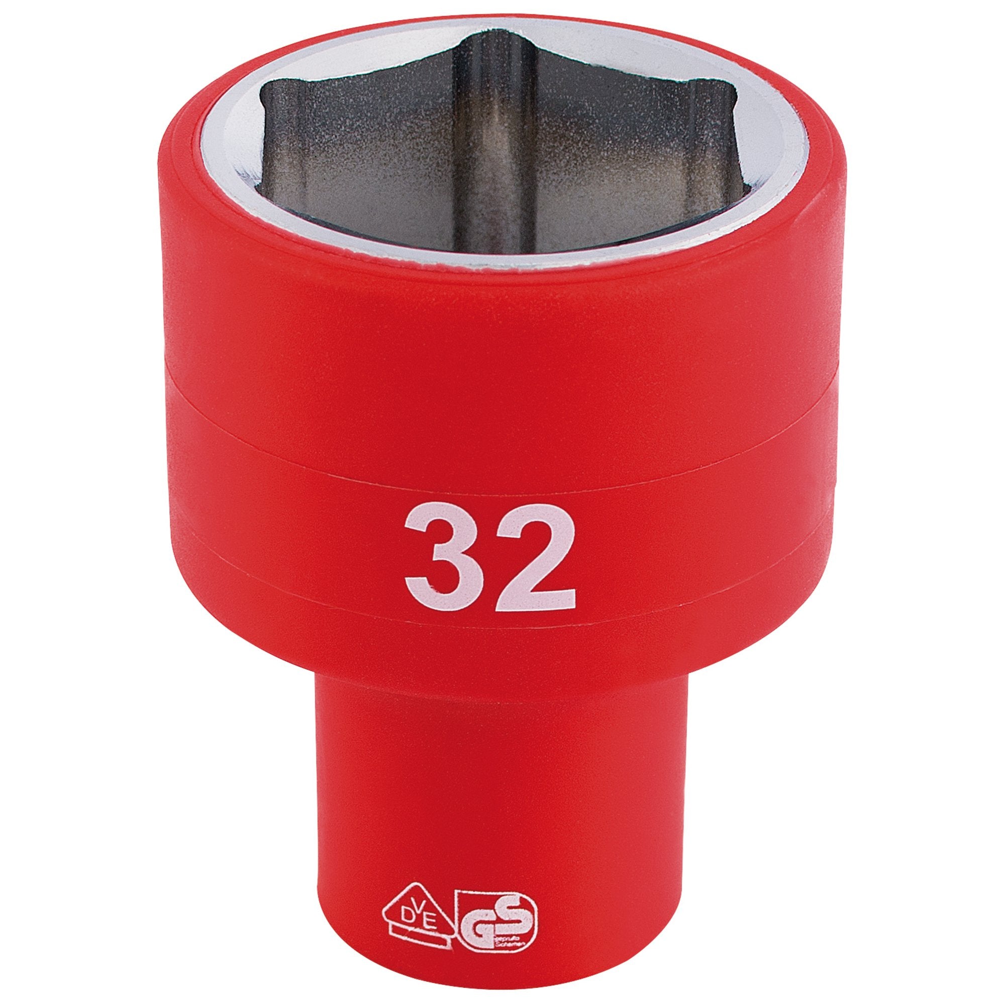 Fully-Insulated-VDE-Socket,-1/2"-Sq.-Dr.,-32mm