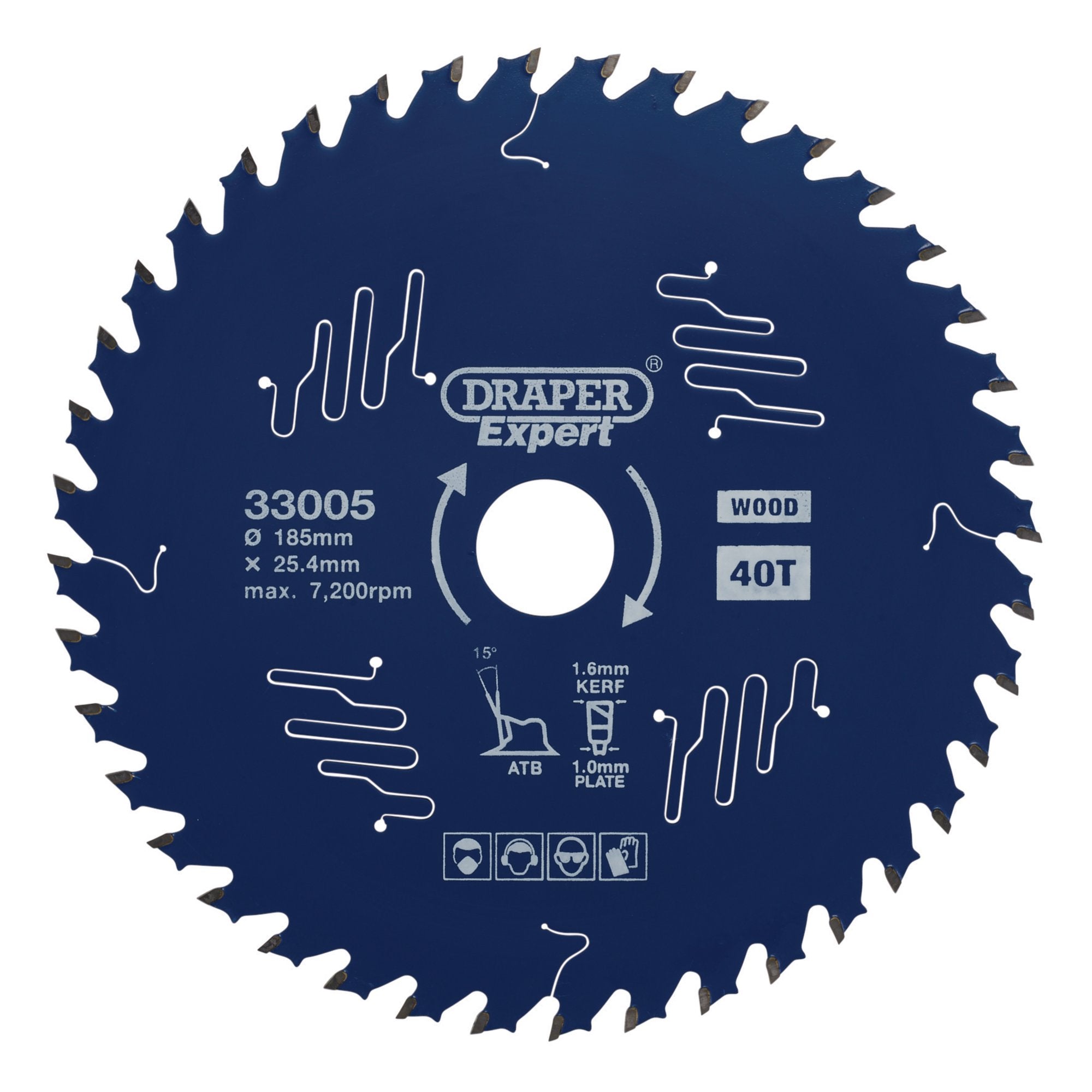 Draper-Expert-TCT-Circular-Saw-Blade-for-Wood-with-PTFE-Coating,-185-x-25.4mm,-40T