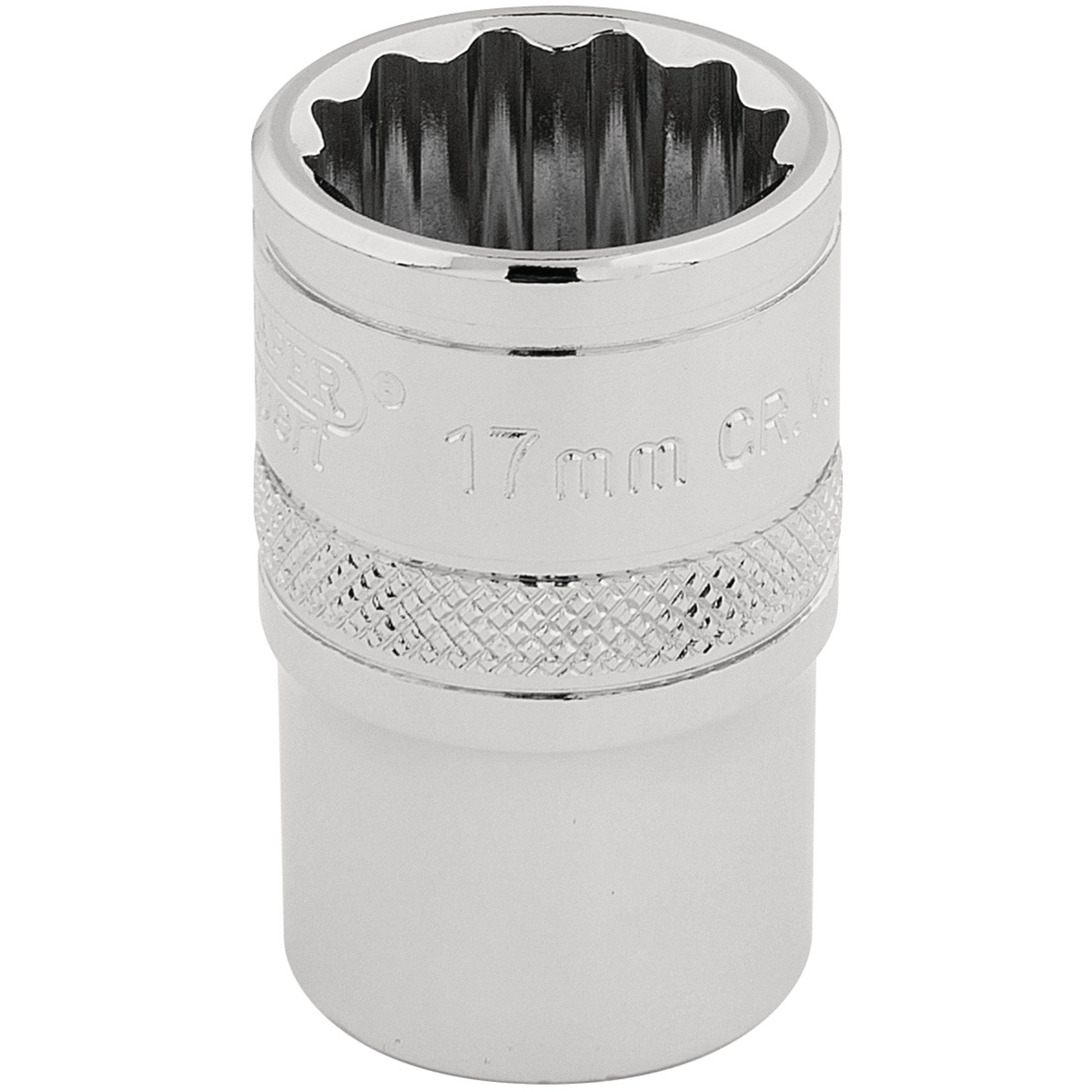 Draper-HI-TORQ®-12-Point-Socket,-1/2"-Sq.-Dr.,-17mm