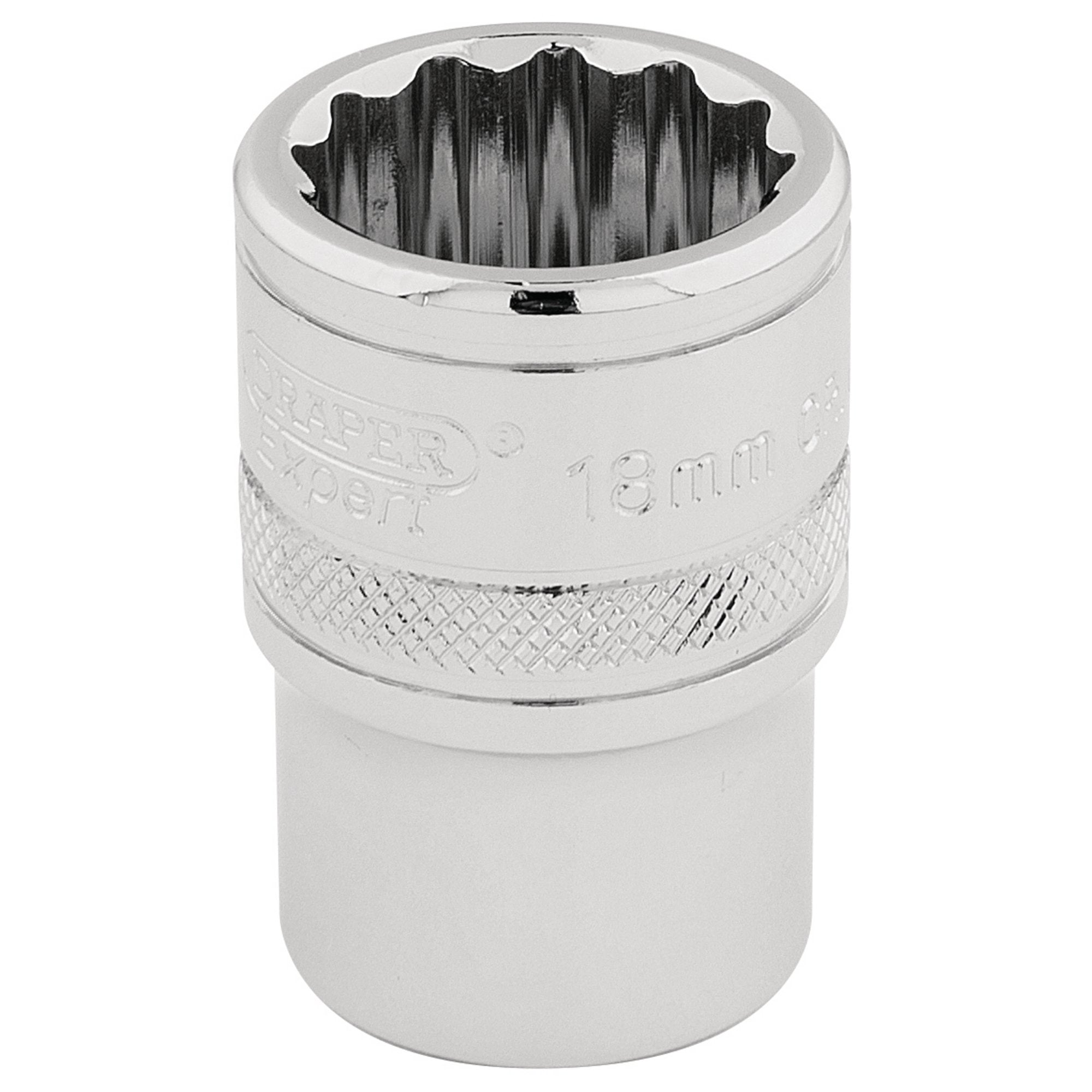 Draper-HI-TORQ®-12-Point-Socket,-1/2"-Sq.-Dr.,-18mm