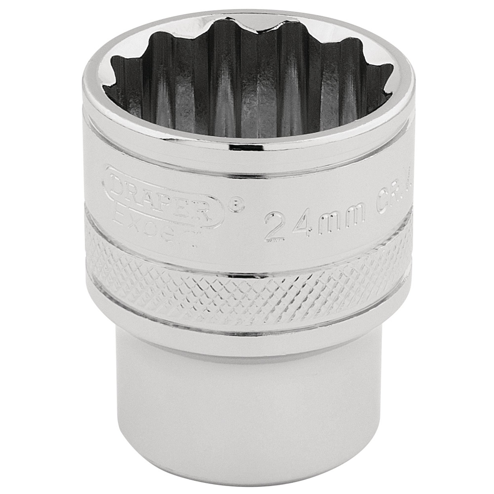 Draper-HI-TORQ®-12-Point-Socket,-1/2"-Sq.-Dr.,-24mm