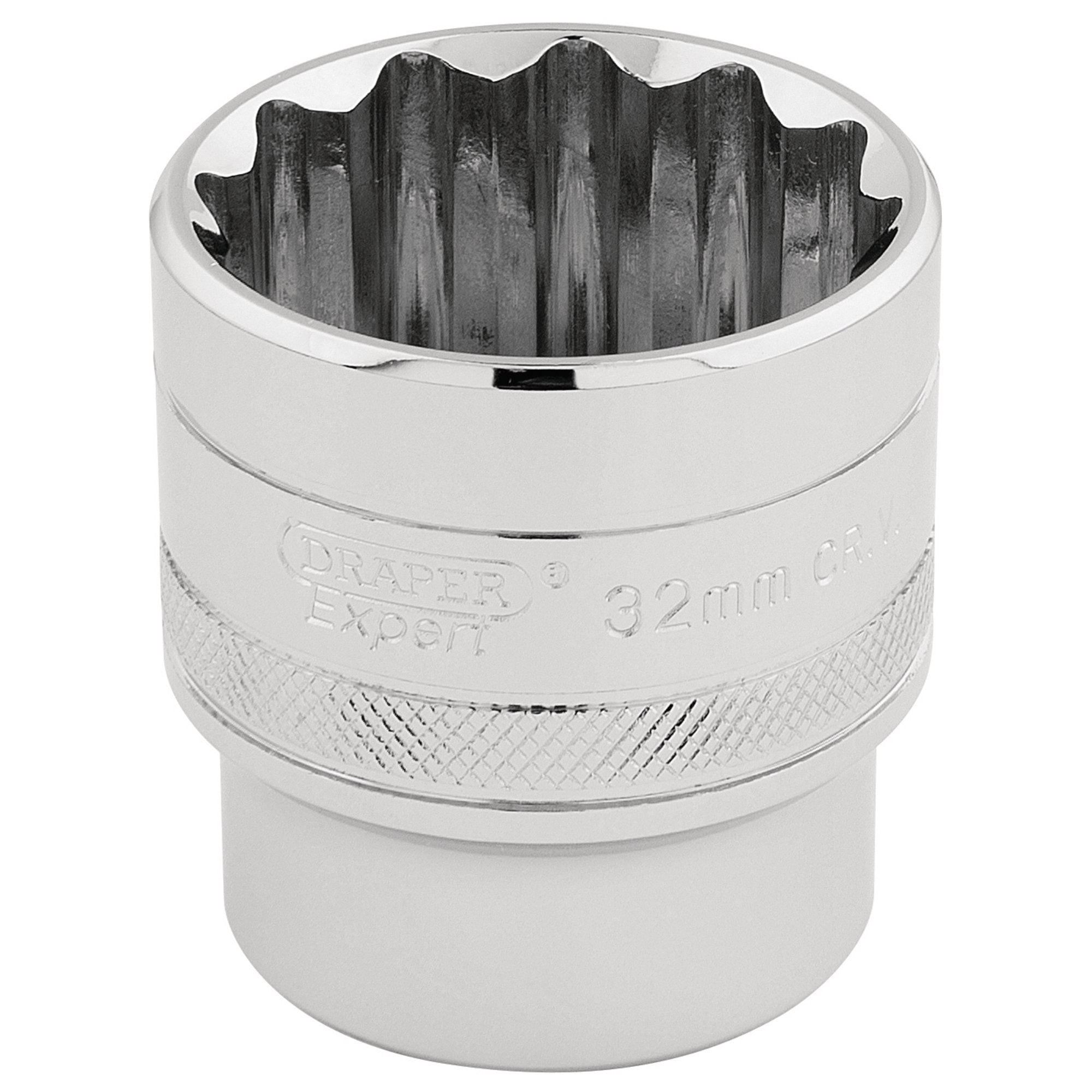 Draper-HI-TORQ®-12-Point-Socket,-1/2"-Sq.-Dr.,-32mm