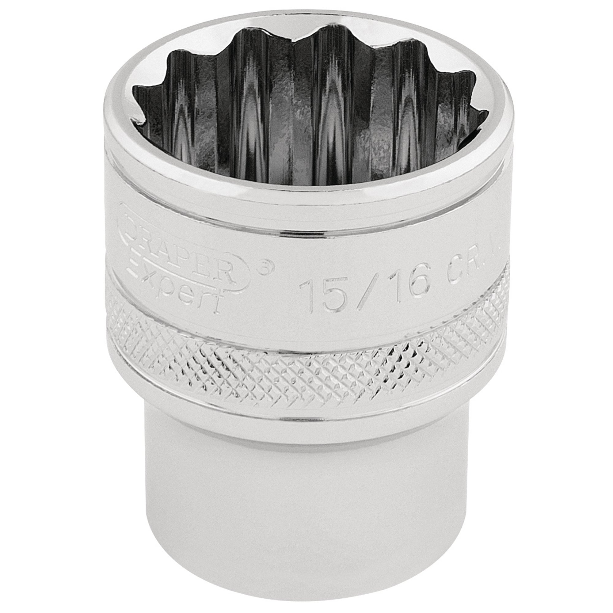 Draper-HI-TORQ®-12-Point-Socket,-1/2"-Sq.-Dr.,-15/16"
