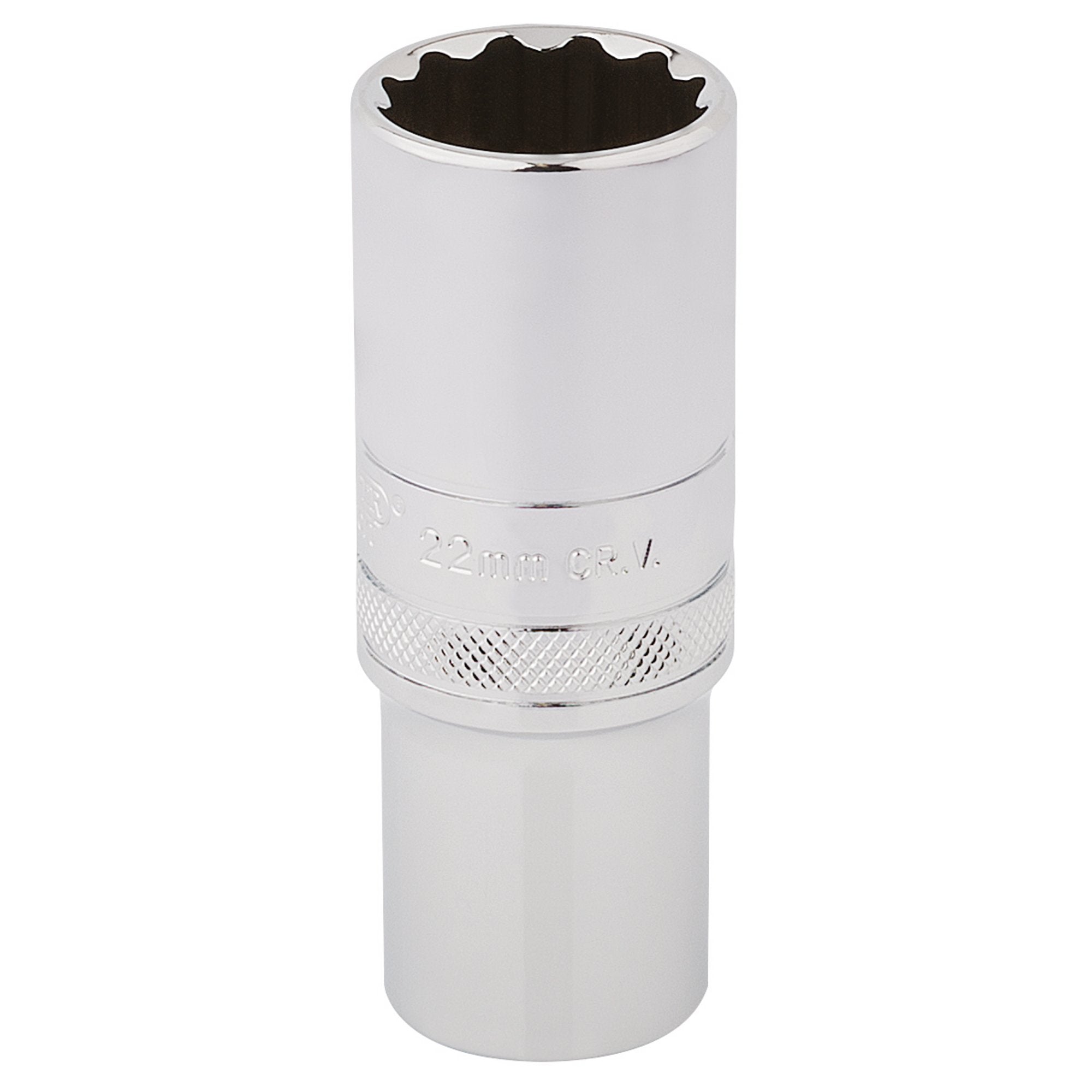 Draper-HI-TORQ®-12-Point-Deep-Socket,-1/2"-Sq.-Dr.,-22mm