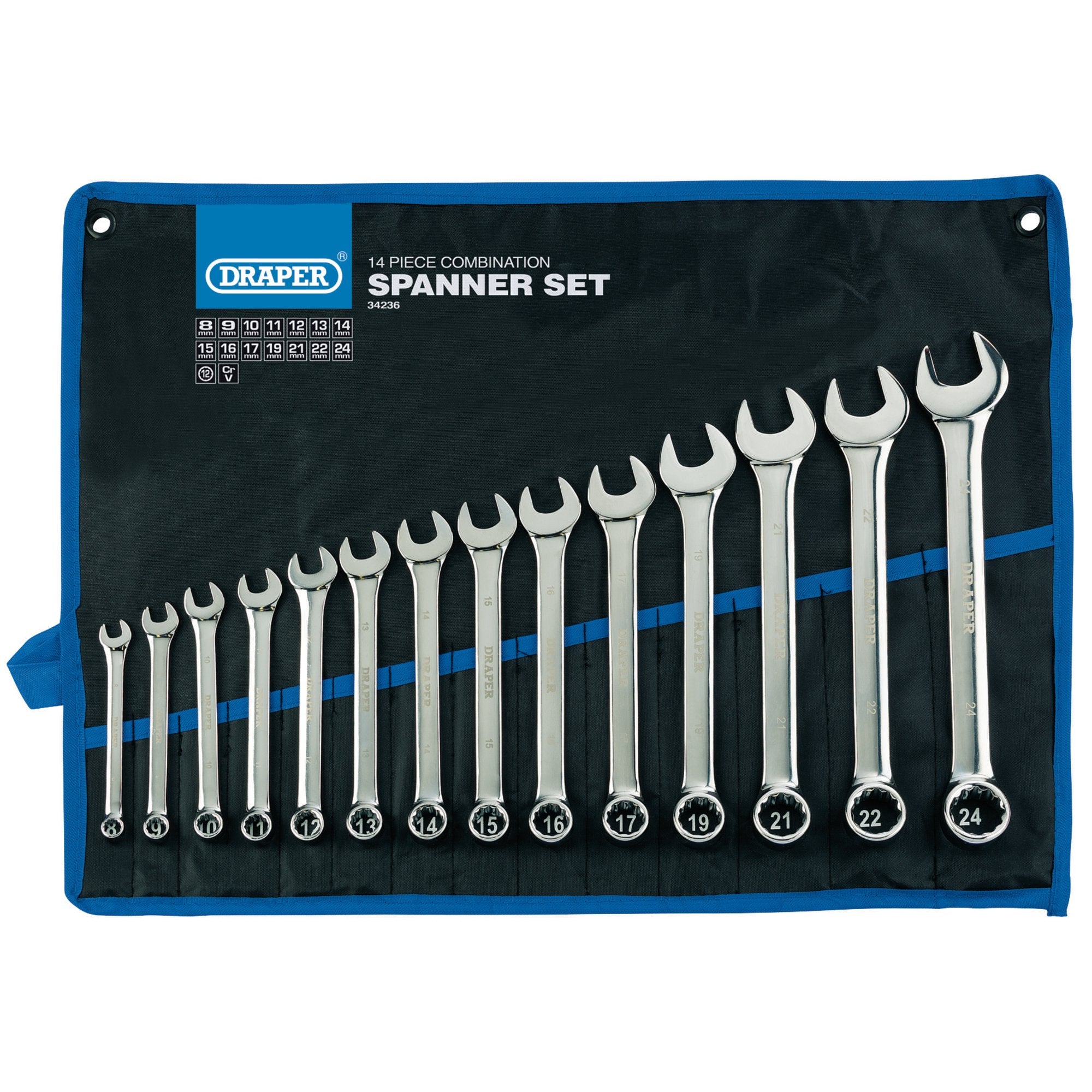 Draper-HI-TORQ®-Metric-Combination-Spanner-Set-(14-Piece)